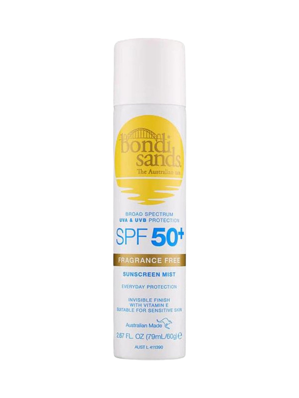 BONDI SANDS EVERYDAY PROTECTION FACE SPF 50+ VERY HIGH PROTECTION FRAGRANCE FREE SUNSCREEN MIST 60G