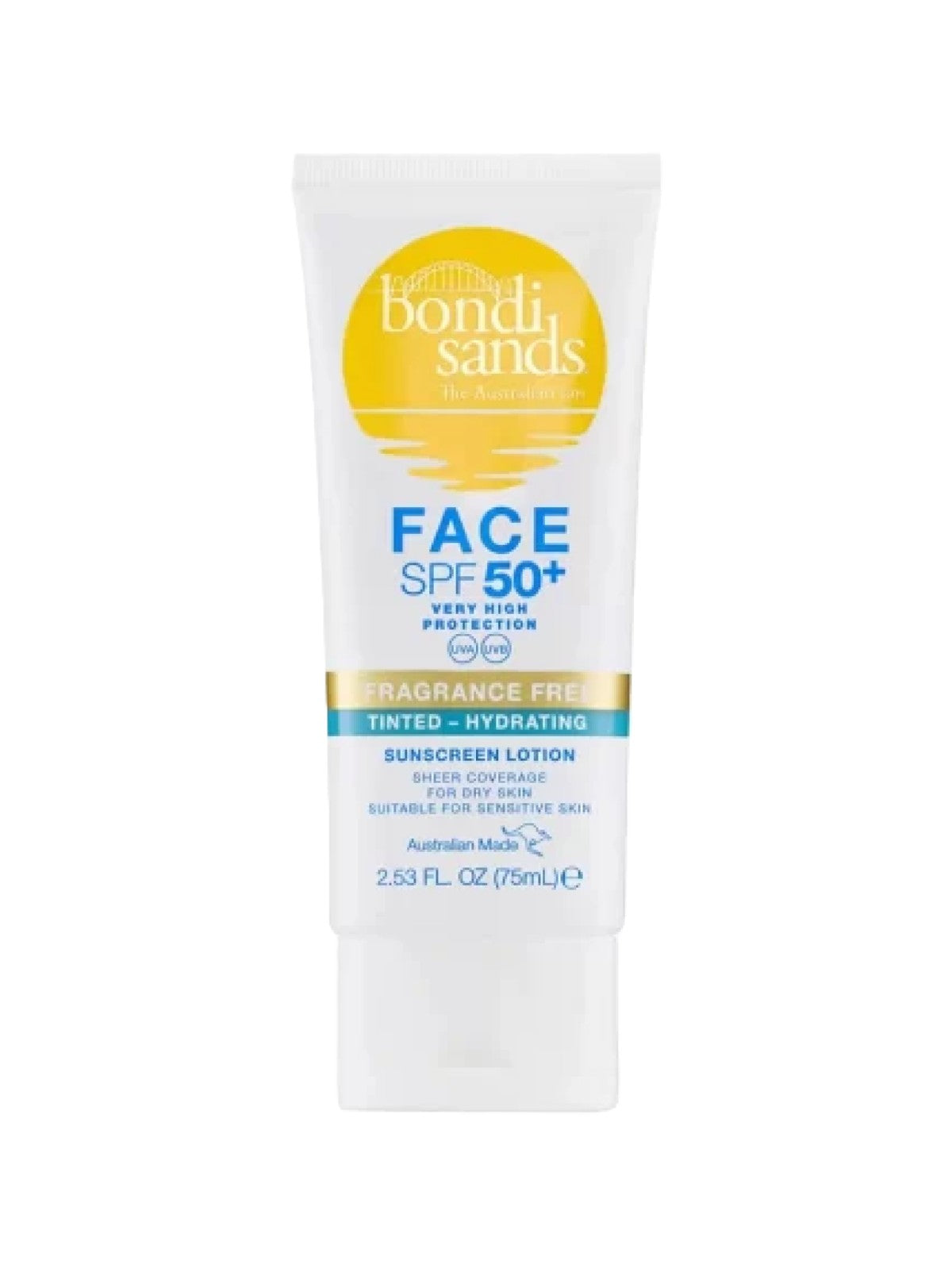BONDI SANDS SPF FRAGRANCE FREE 50+ FACE TINTED HYDRATED 75ML Main image