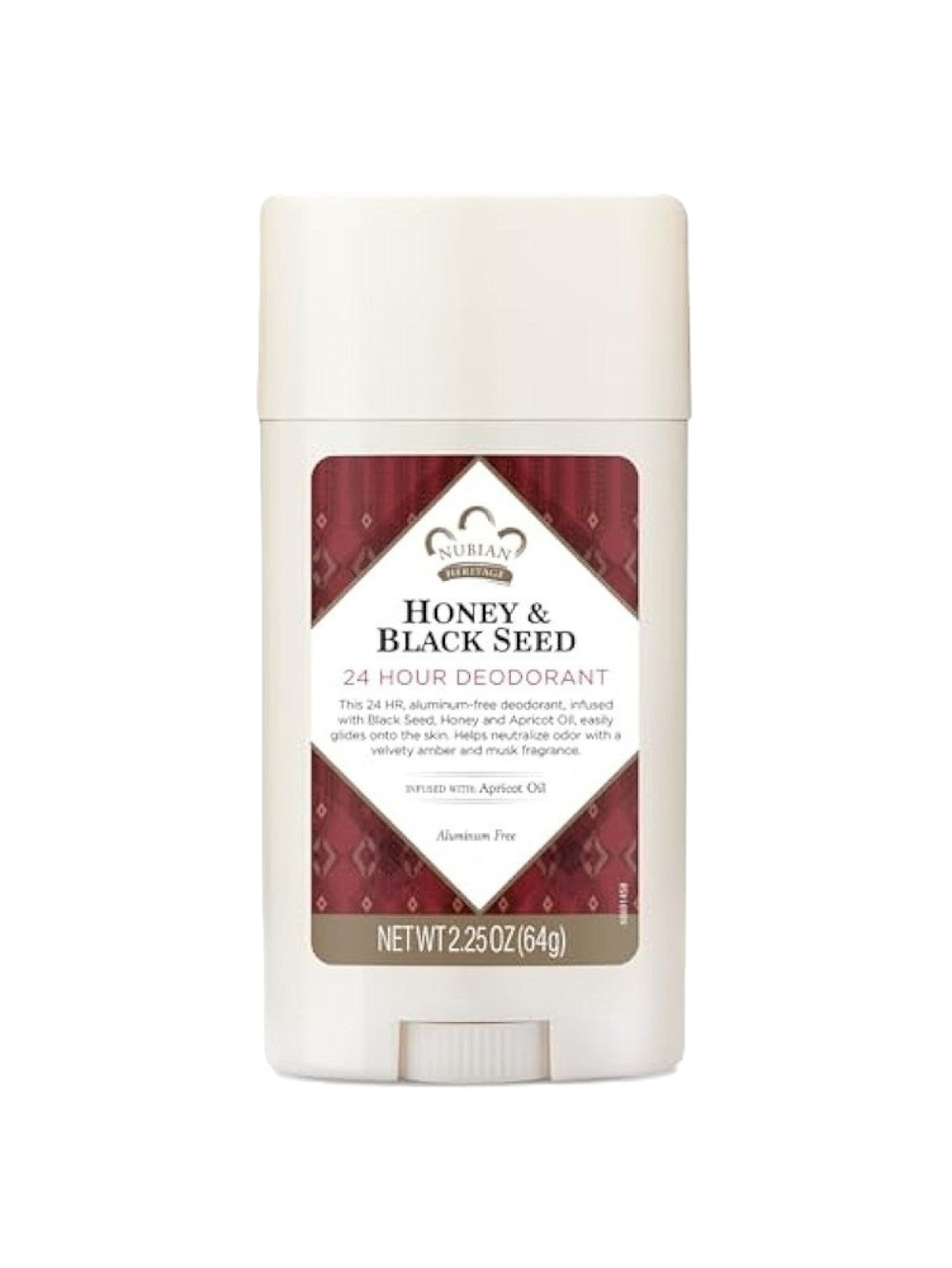 NUBIAN HONEY AND BLACK SEED 24 HOUR DEODORANT 64G