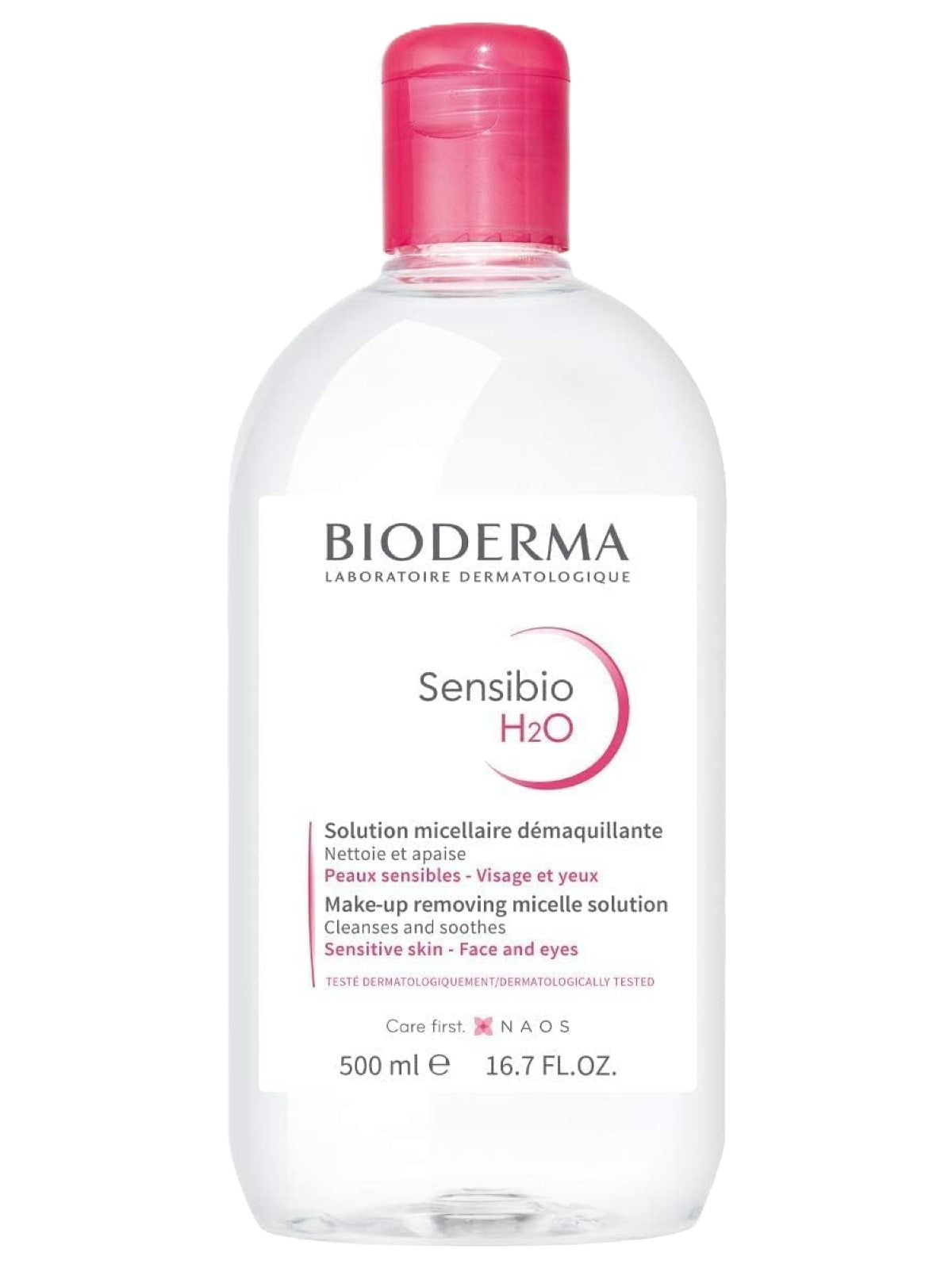 BIODERMA SENSIBIO H2O MICELLAR WATER MAKEUP REMOVER FOR SENSITIVE SKIN 500ML Main image