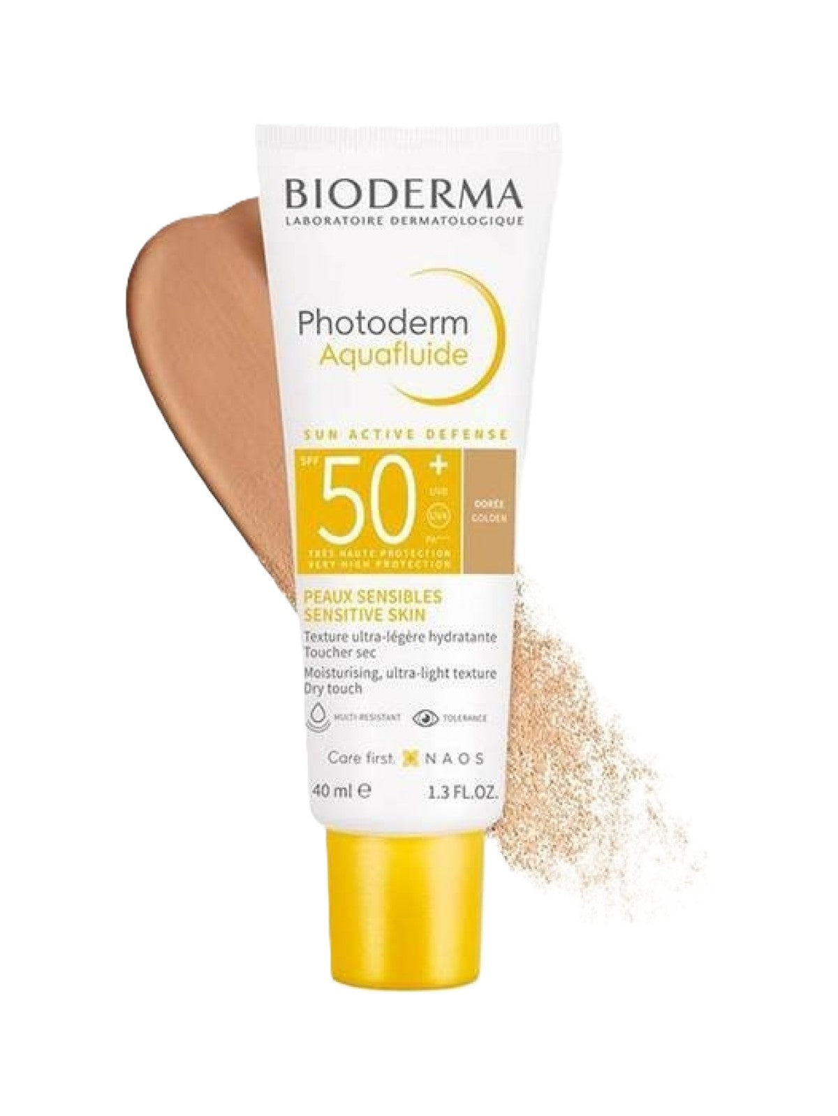 BIODERMA PHOTODERM AQUAFLUIDE SPF50+ PA++++ GOLDEN FOR SENSITIVE SKIN 40ML Main image