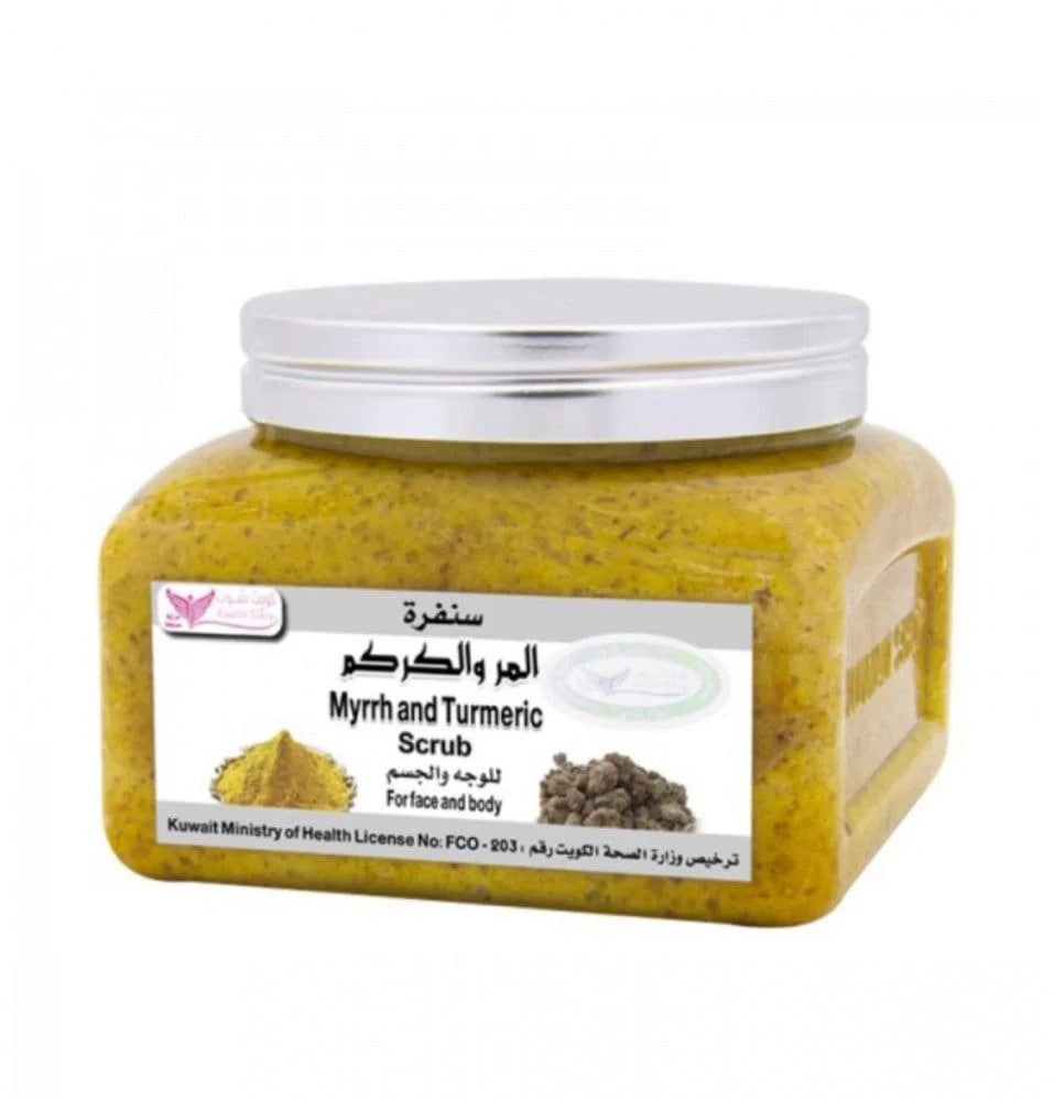 KUWAIT SHOP MYRRH AND TURMERIC SCRUB FOR FACE AND BODY 250 G