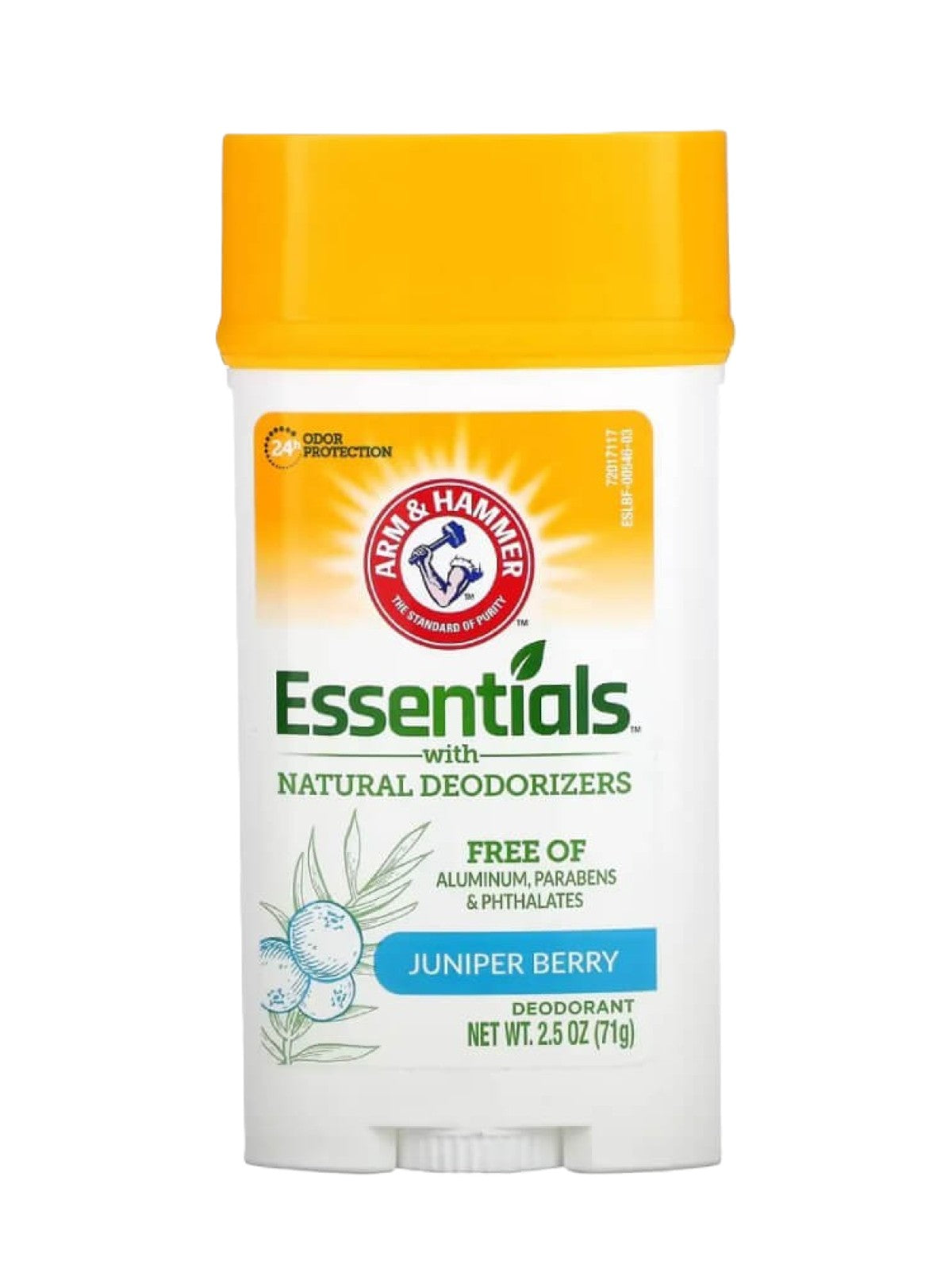 ARM AND HAMMER ESSENTIALS DEODORANT JUNIPER BERRY MADE WITH NATURAL DEODORIZERS 2.5 OZ Main image