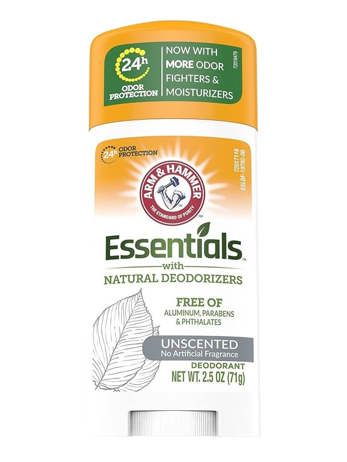 ARM AND HAMMER DEODORANT ESSENTIALS NATURAL UNSCENTED 71g Main image