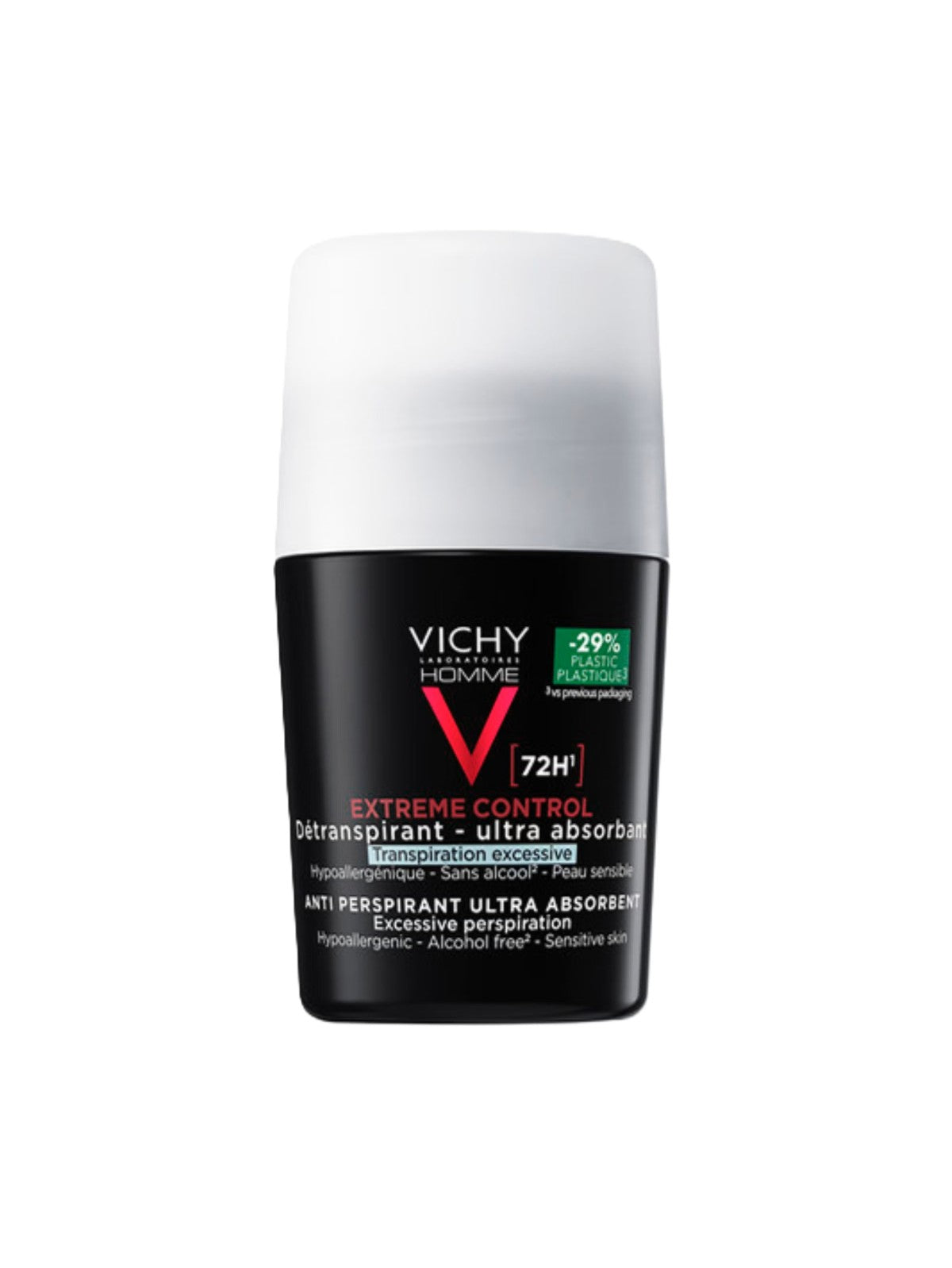 VICHY HOMME 72HR ANTIPERSPIRANT DEODORANT EXTREME CONTROL ROLL-ON 50ML Main image