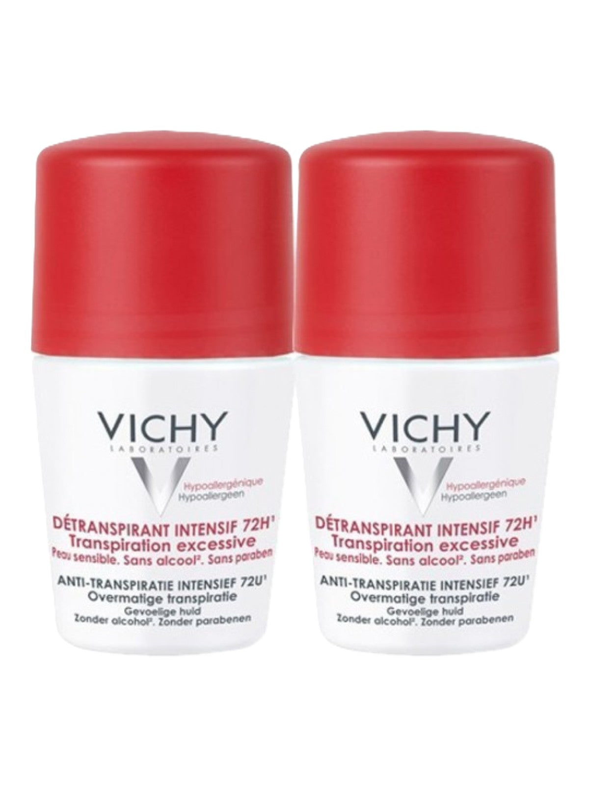 VICHY 72 HOURS EXCESSIVE TRANSPIRATION DEODORANT ROLL-ON 2X50ML Main image