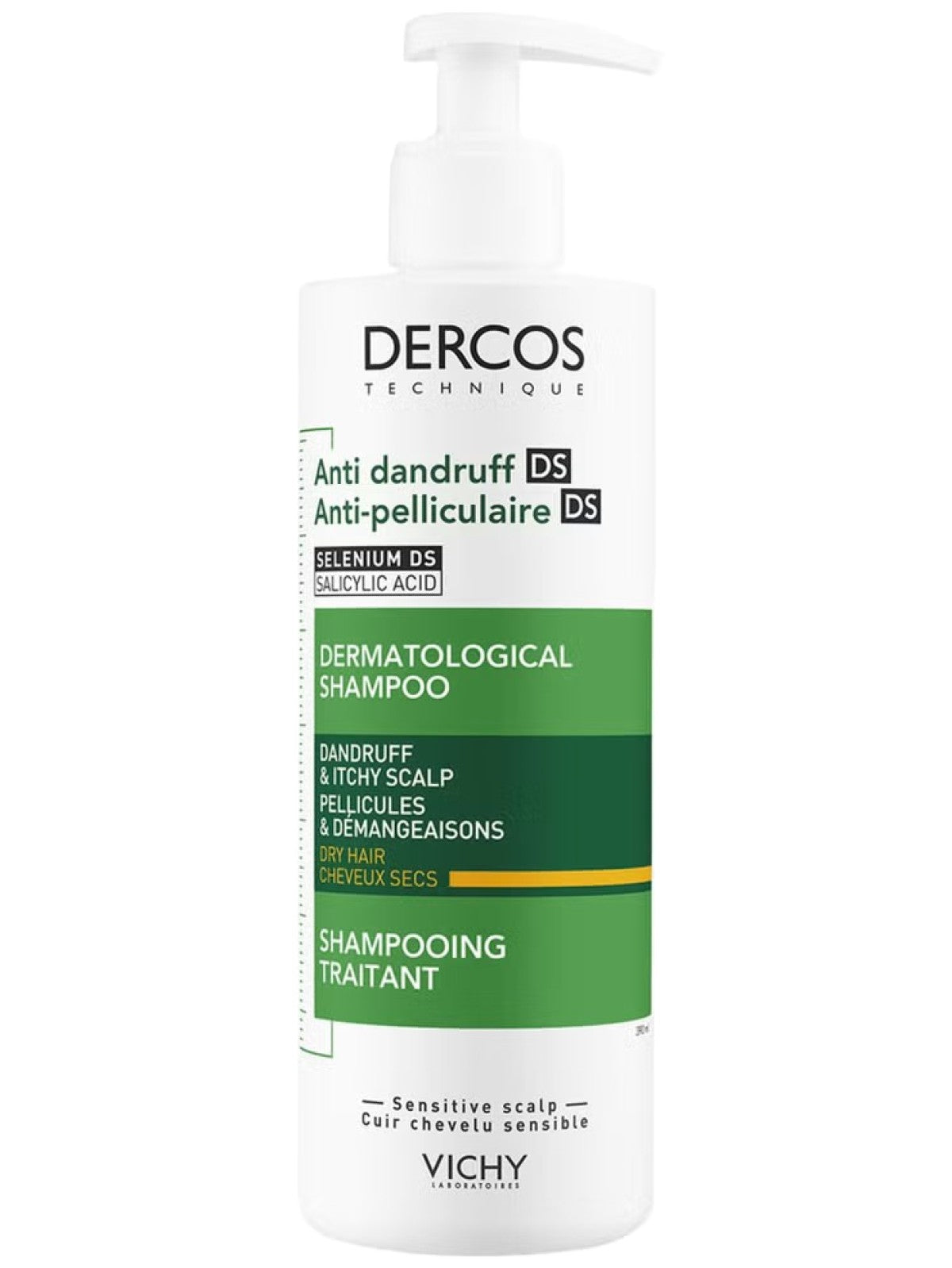 VICHY DERCOS ANTI-DANDRUFF SHAMPOO FOR DRY HAIR 390 ML