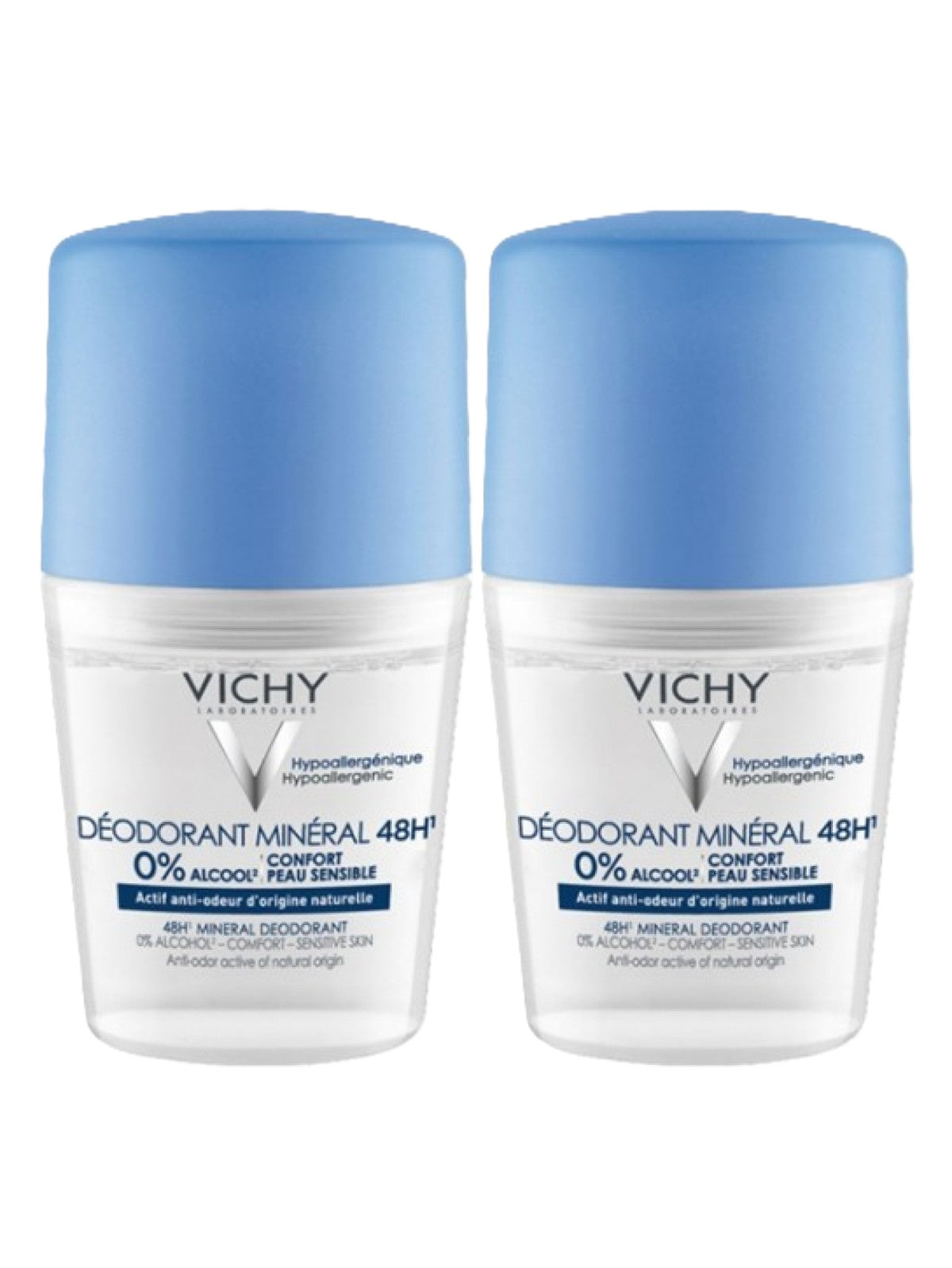 VICHY 48H MINERAL DEODORANT ROLL-ON 2 x 50ML Main image