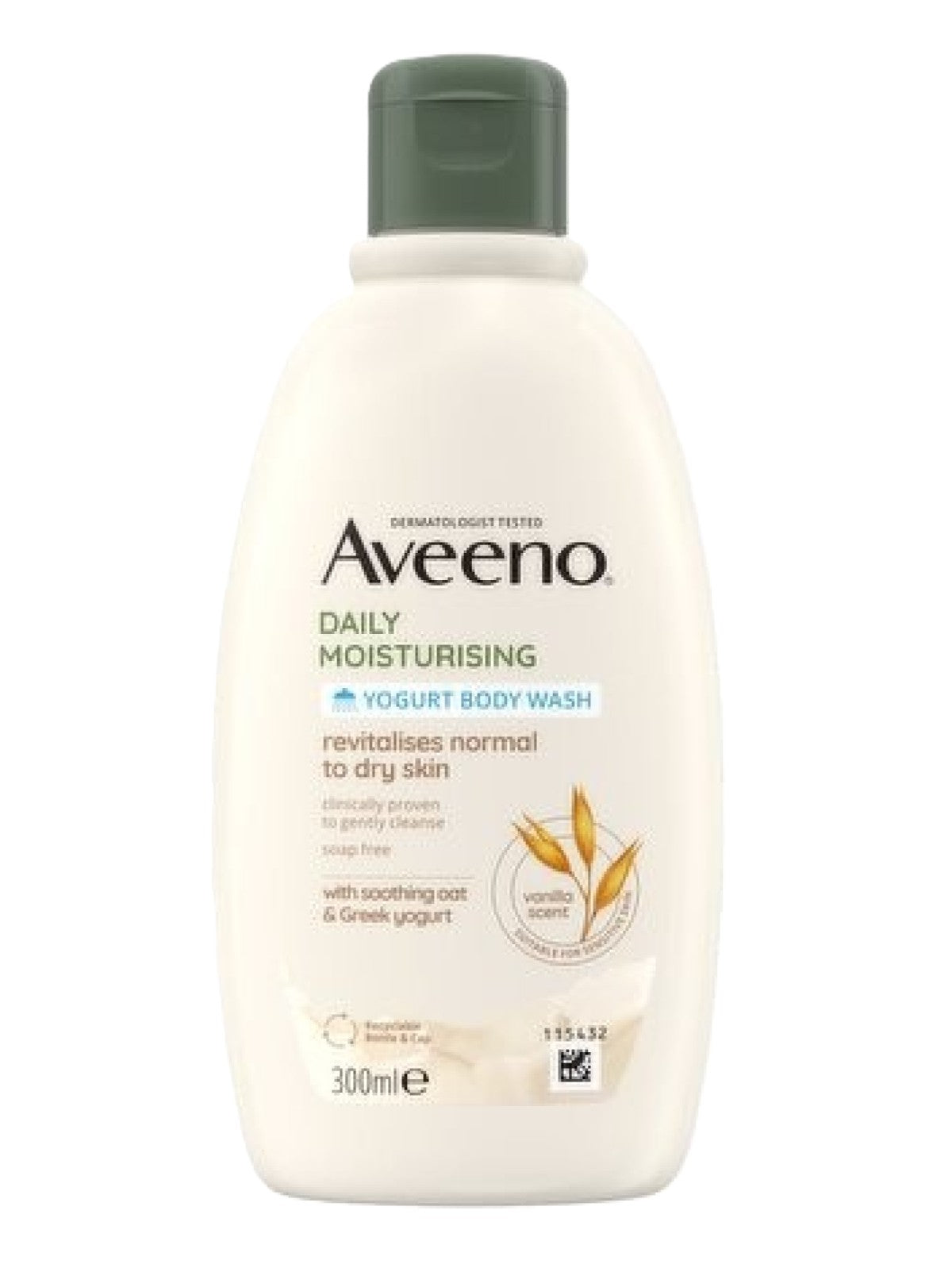AVEENO DAILY MOISTURISING YOGURT BODY WASH REVITALISES NORMAL TO DRY SKIN 300ML Main image
