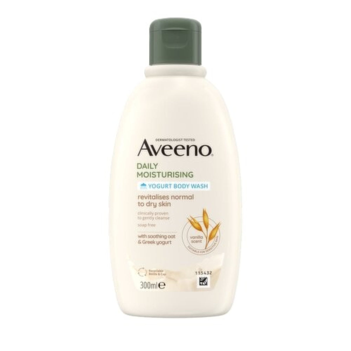 AVEENO DAILY MOISTURISING YOGURT BODY WASH REVITALISES NORMAL TO DRY SKIN 300ML