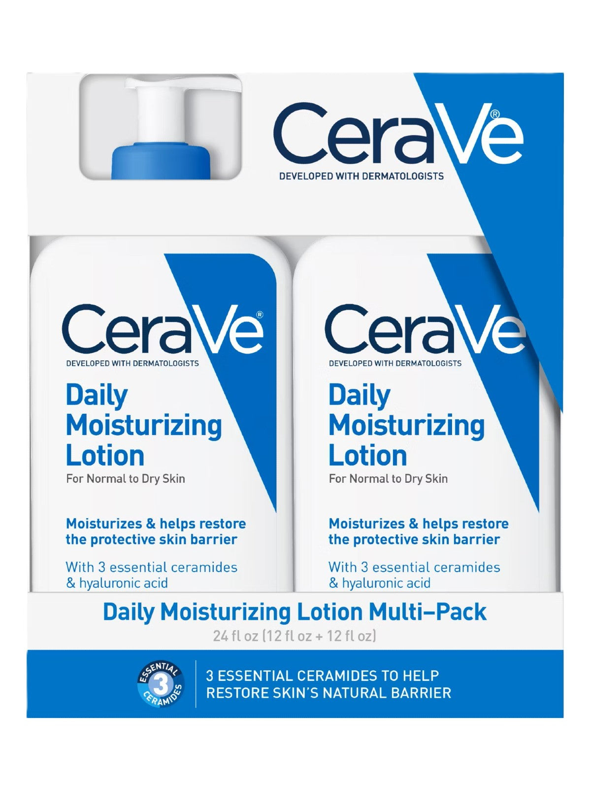 CERAVE DAILY MOISTURIZING LOTION FOR NORMAL DRY SKIN 355ML*2 Main image