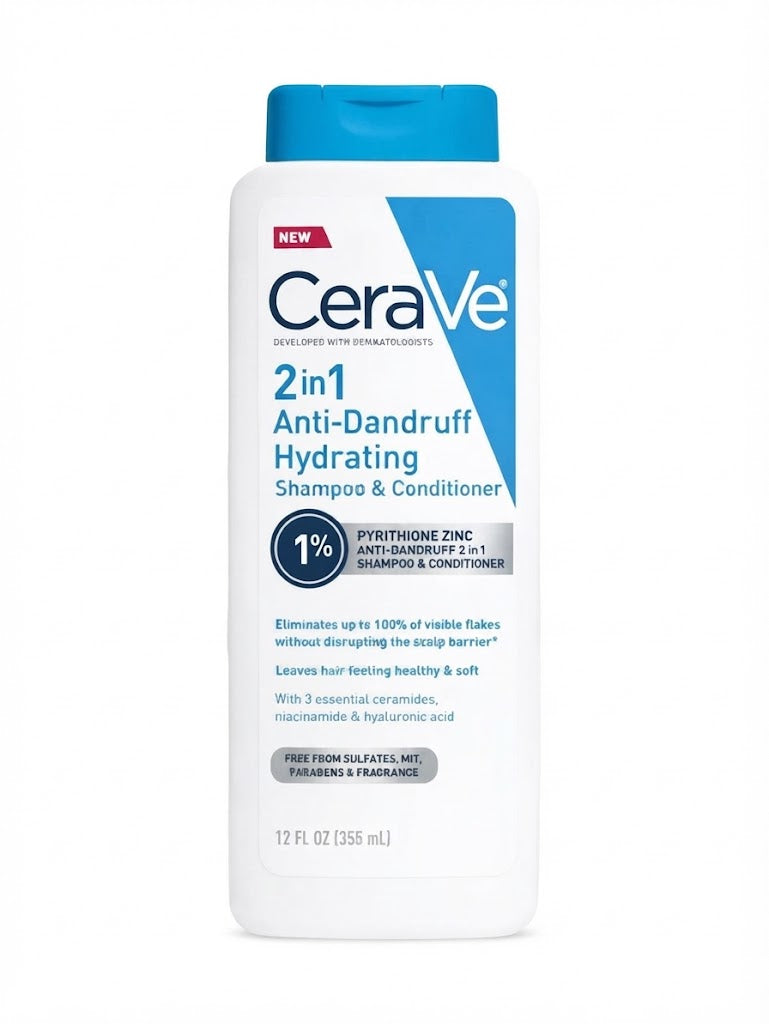CERAVE 2 IN 1 ANTI DANDRUFF HYDRATING SHAMPOO AND CONDITIONER 355ML Main image