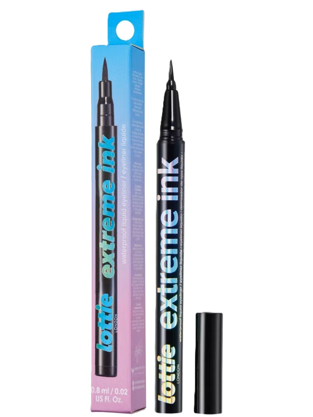 LOTTIE LONDON EXTREME INK WATERPROOF LIQUID EYELINER BLACK 0.8ML