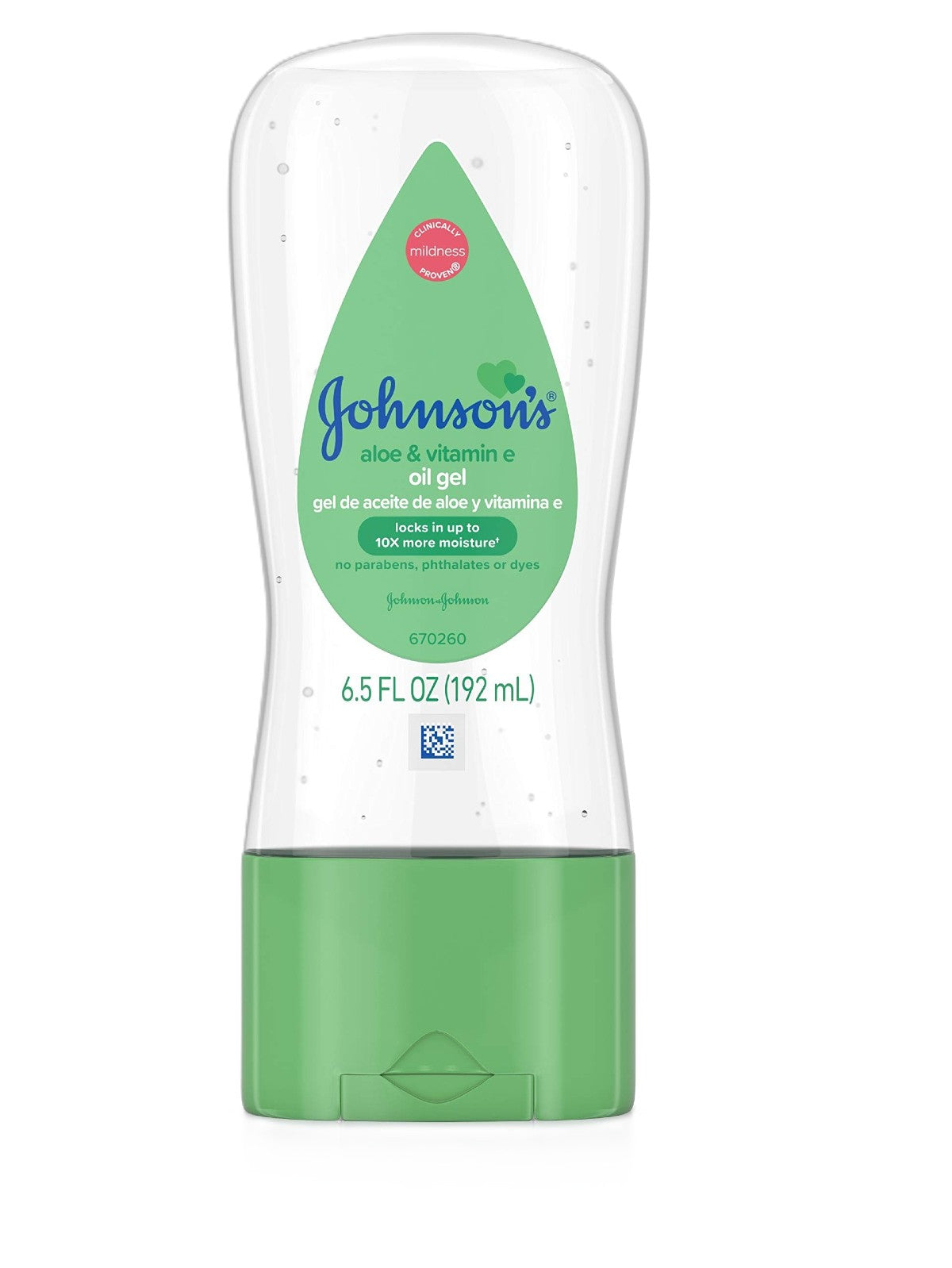 JOHNSON & JOHNSON ALOE AND VITAMIN E OIL GEL 192ML