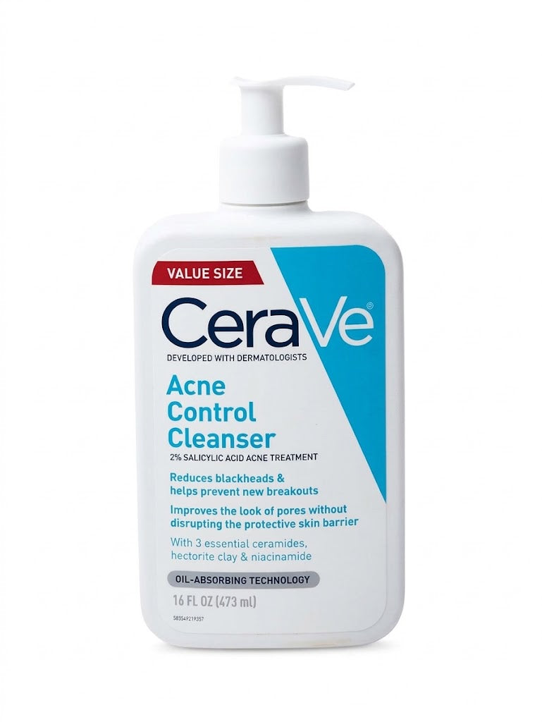 CERAVE ACNE CONTROL CLEANSER 2% SALICYLIC ACID ACNE TREATMENT 473ML