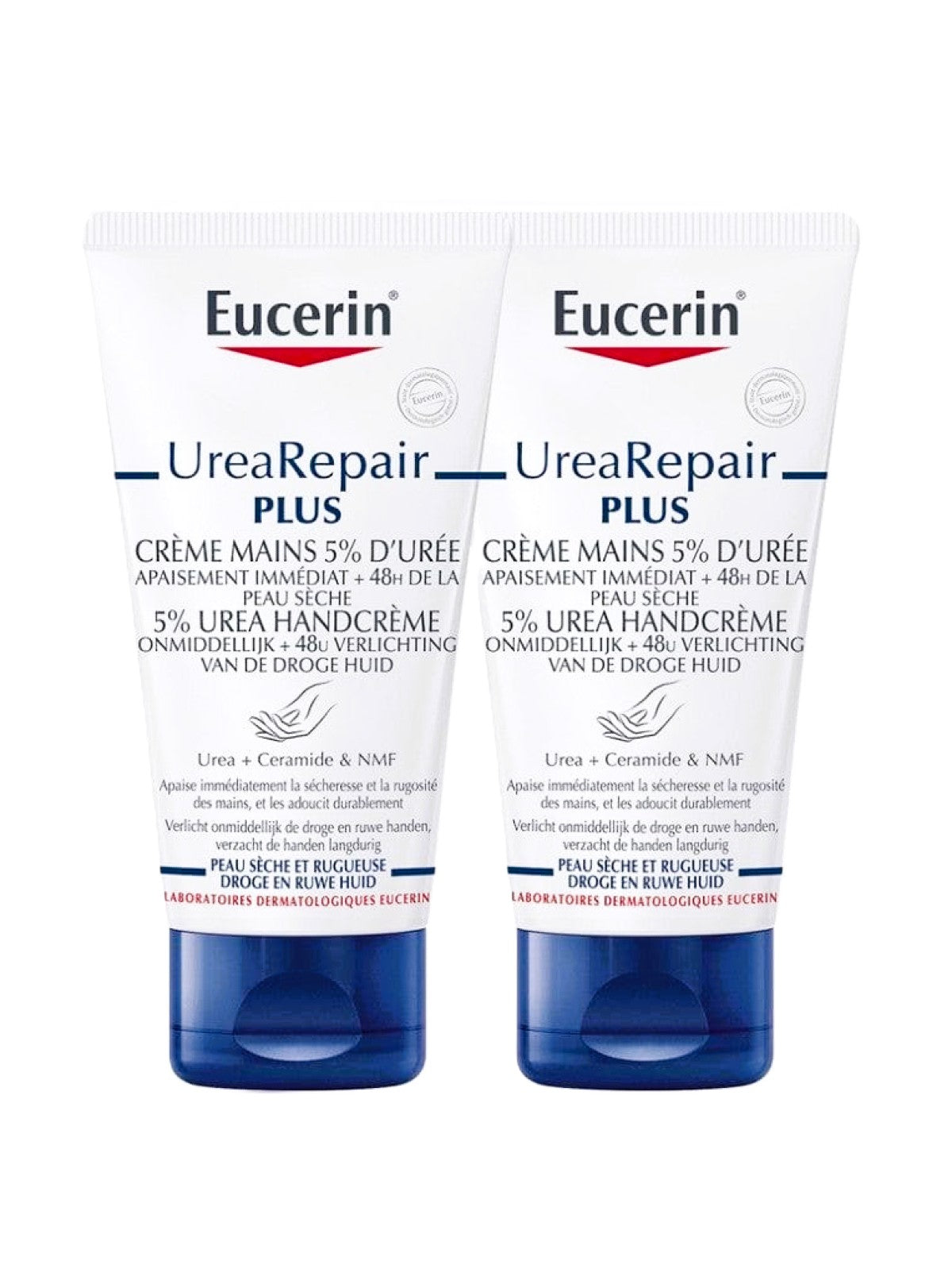 EUCERIN UREA REPAIR PLUS HAND CREAM 5% UREA 75ML 脳 2PCS