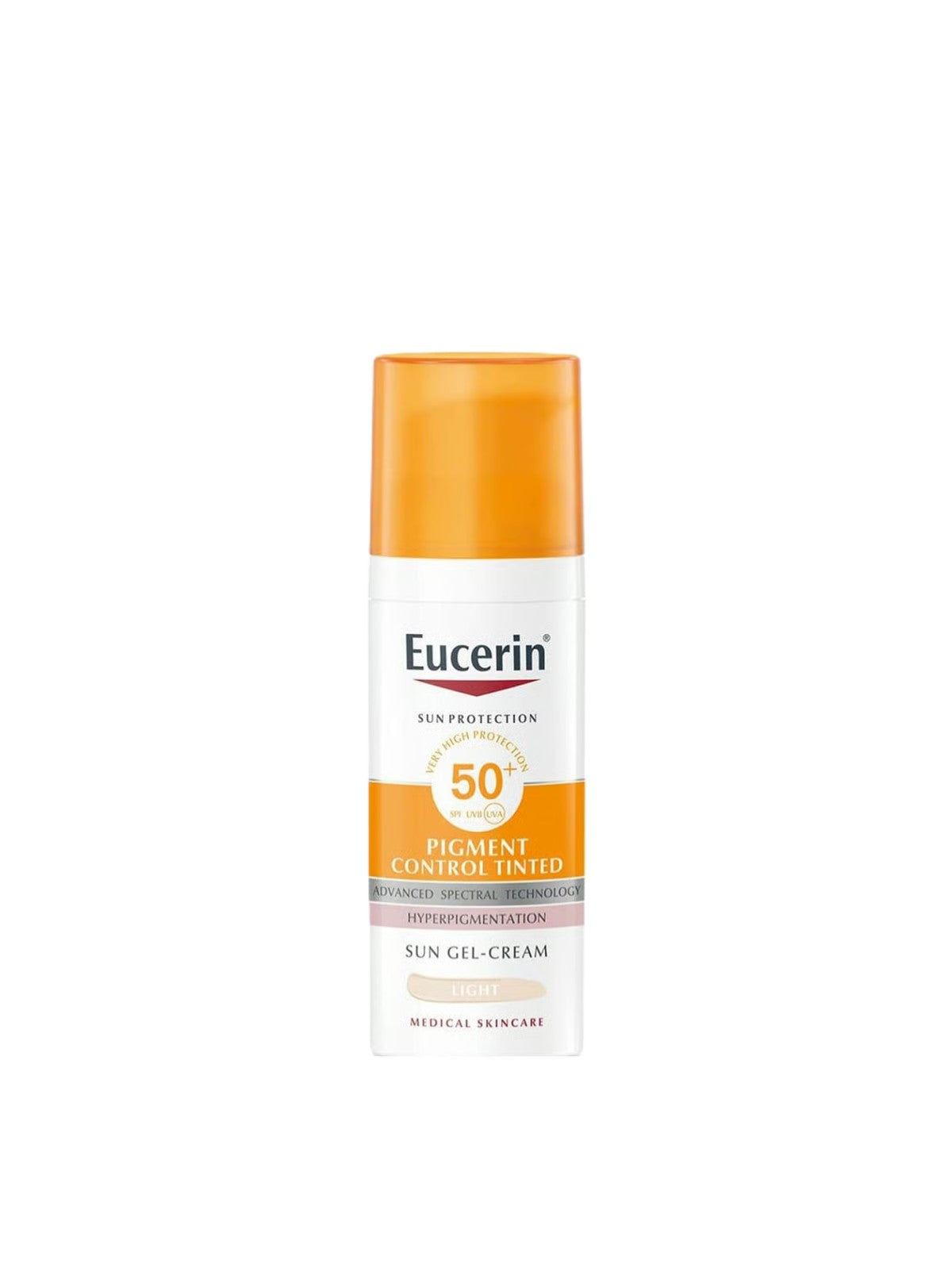 EUCERIN SPF50+ PIGMENT CONTROL TINTED SUN GEL CREAM LIGHT 50ML