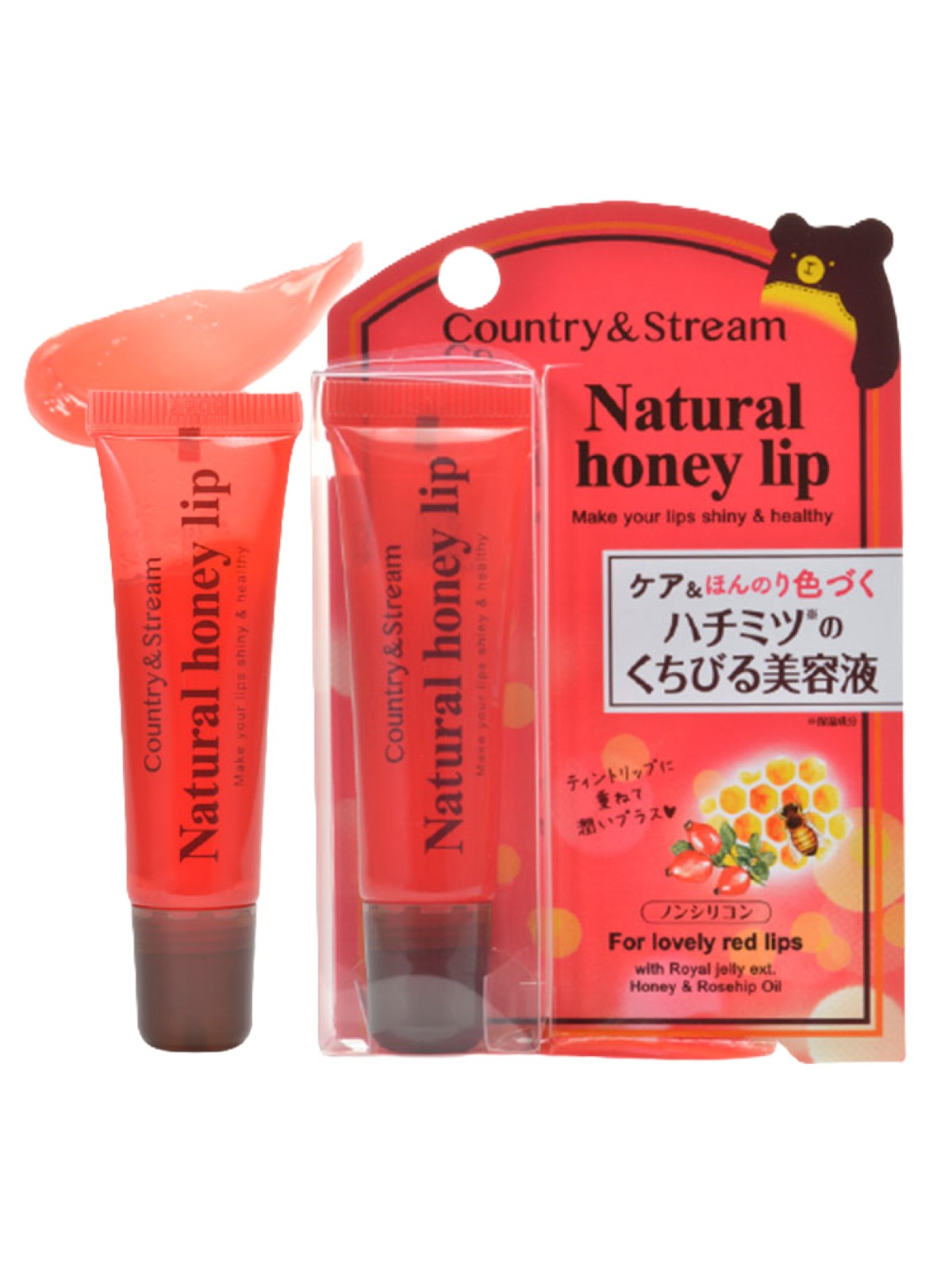 COUNTRY & STREAM NATURAL HONEY LIP WITH ROYAL JELLY EXT HONEY AND ROSEHIP OIL 10G