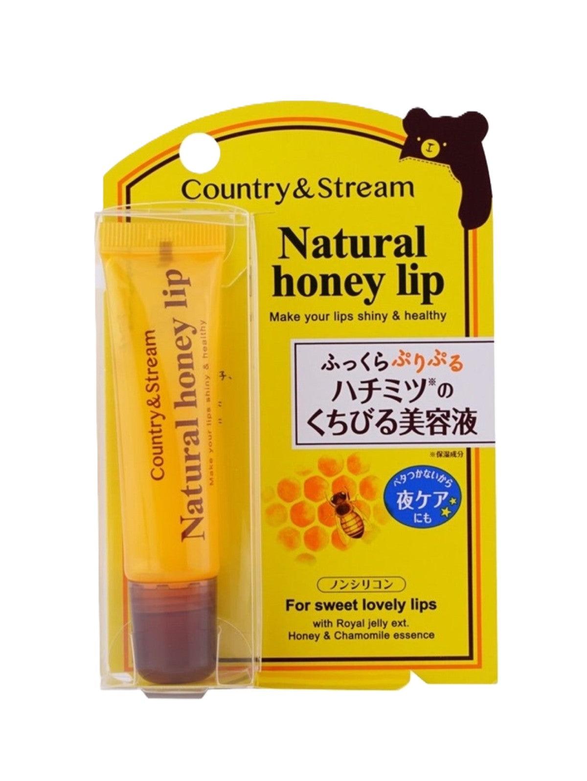 COUNTRY & STREAM NATURAL HONEY LIP WITH ROYAL JELLY EXT. HONEY AND CHAMOMILE ESSENCE 10G