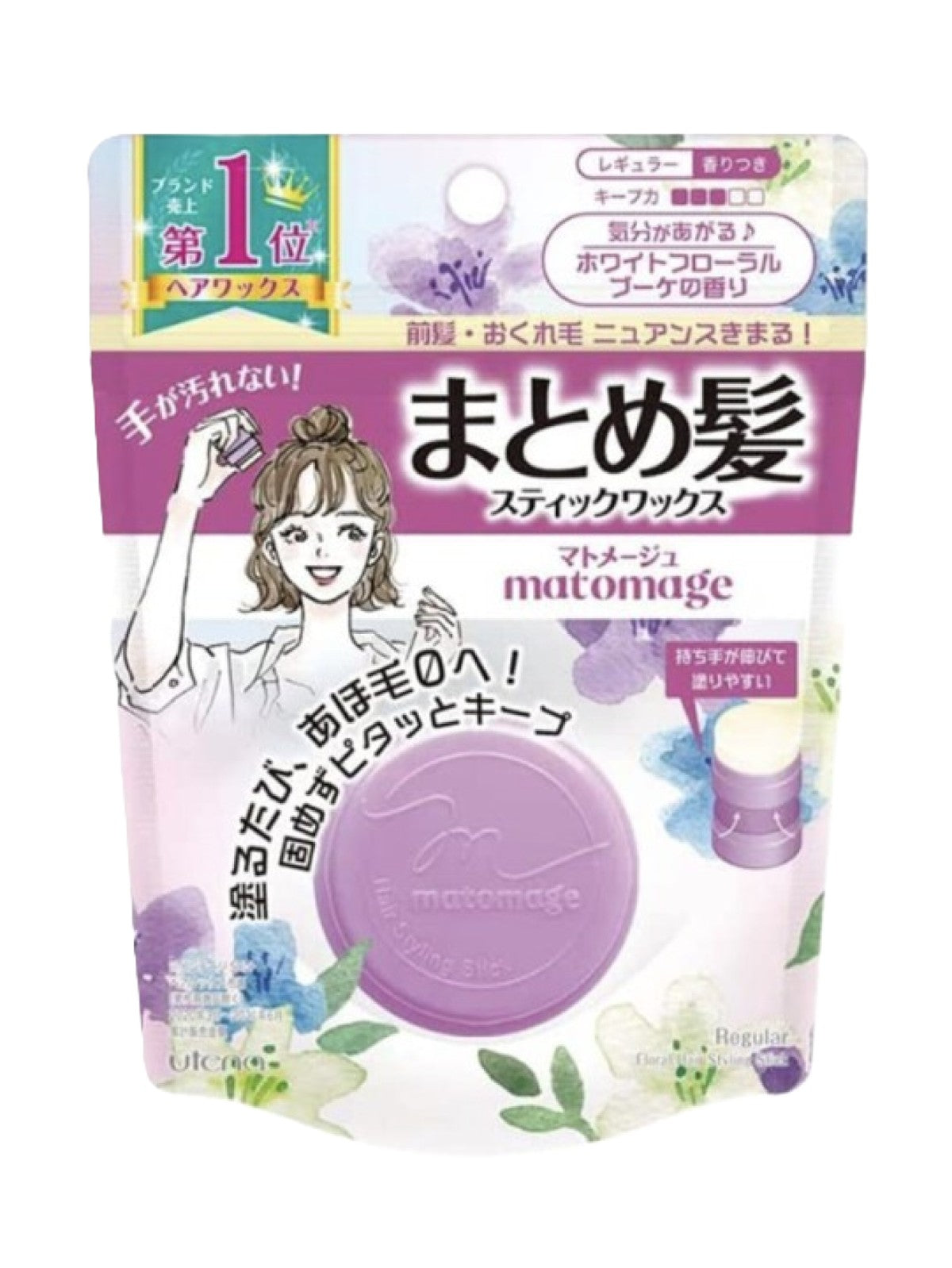 UTENA MATOMAGE HAIR STYLING STICK REGULAR HOLD FLORAL 13G