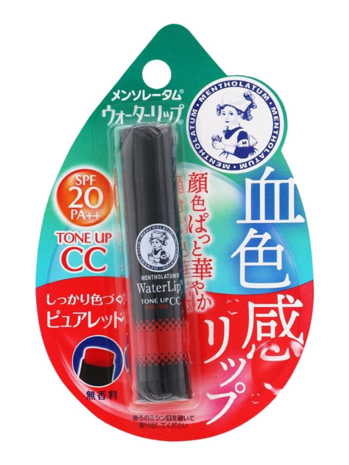 MENTHOLATUM WATER LIP TONE UP CC PURE RED SPF 20 PA++ 22ML
