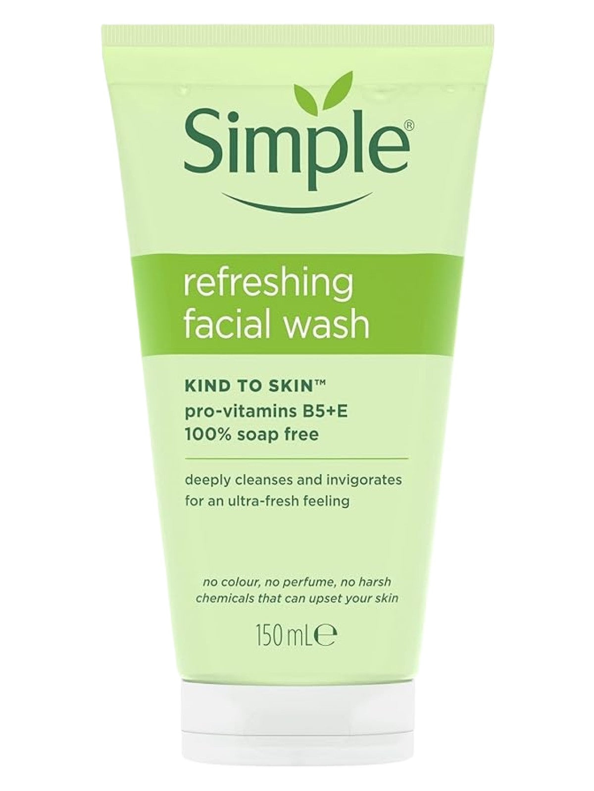 SIMPLE REFRESHING FACIAL WASH PRO VITAMINS B5+E 100% SOAP FREE 150ML Main image