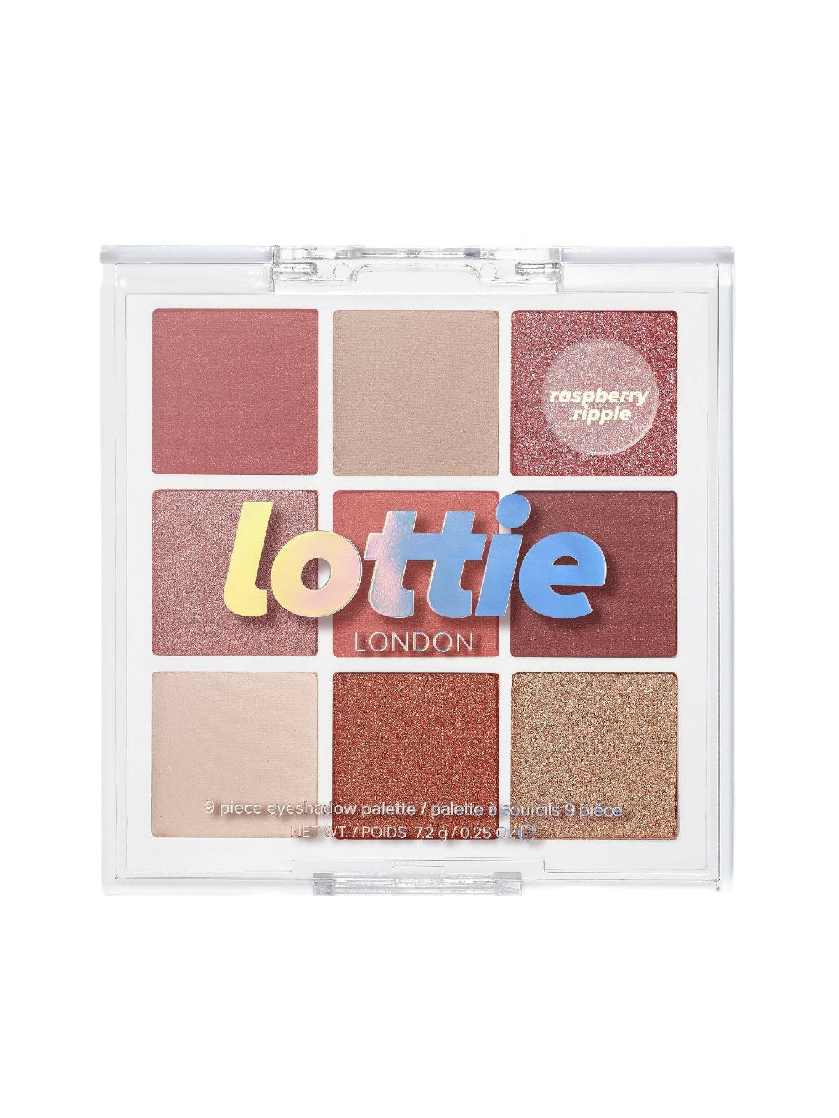 LOTTIE LONDON EYESHADOW 9 SHADE PALETTE RASBERRY RIPPLE 7.2G