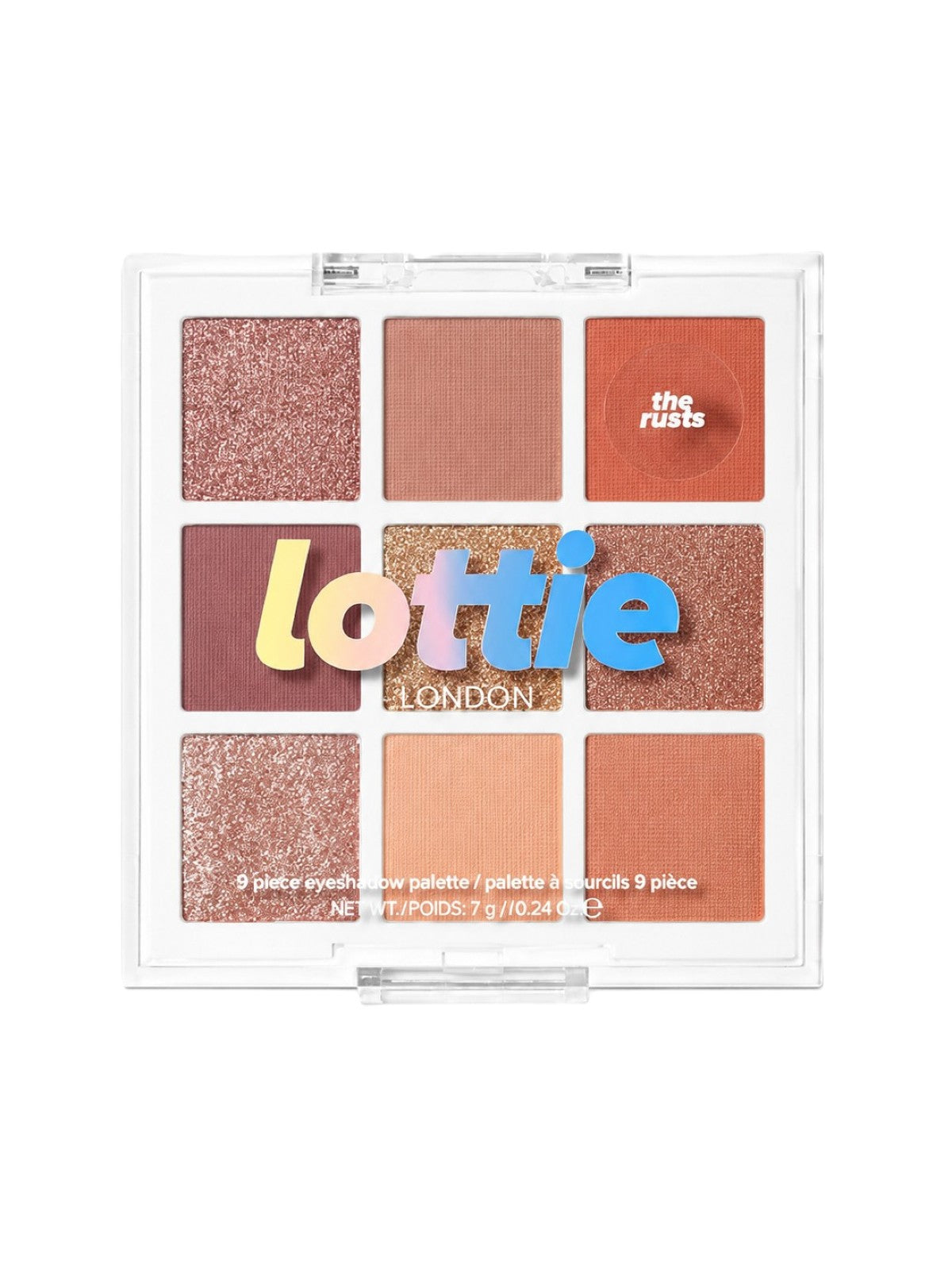 LOTTIE LONDON EYESHADOW 9 SHADE PALETTE, THE RUSTS 7.2G