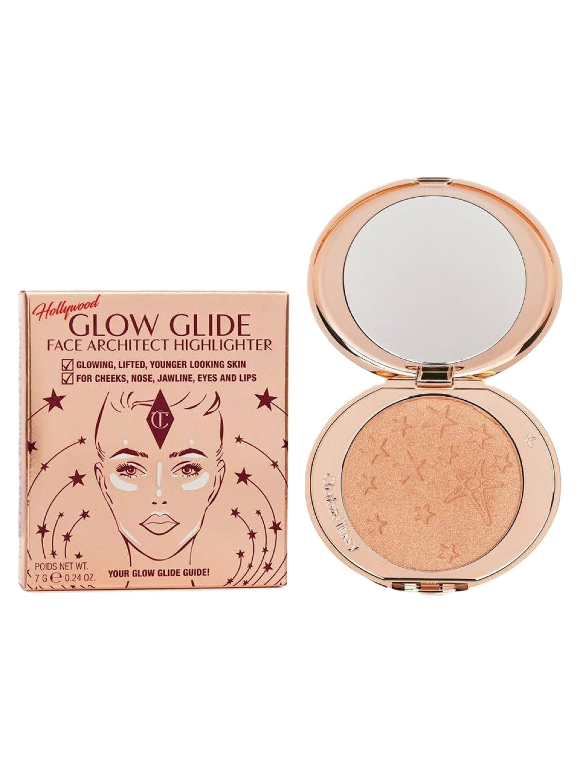 CHARLOTTE TILBURY GLOW GLIDE FACE ARHITECT HIGHLIGHTER GILDED GLOW 7G