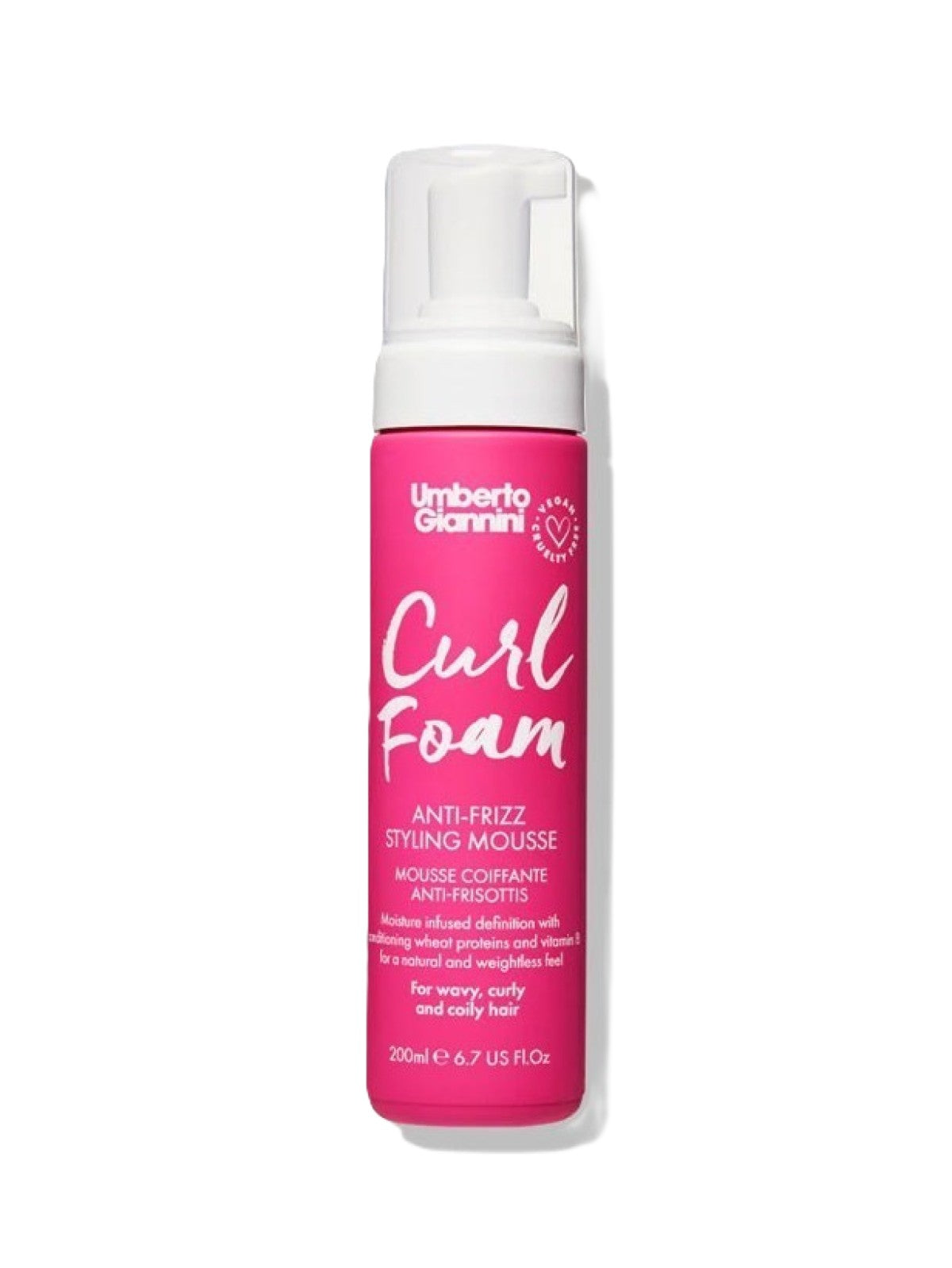 UMBERTO GIANNINI CURL FOAM ANTI-FRIZZ STYLING MOUSSE 200ML Main image