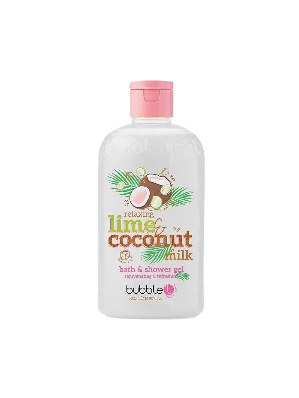BUBBLE T RELAXING LIME AND COCONUT MILK BATH AND SHOWER GEL 500ML