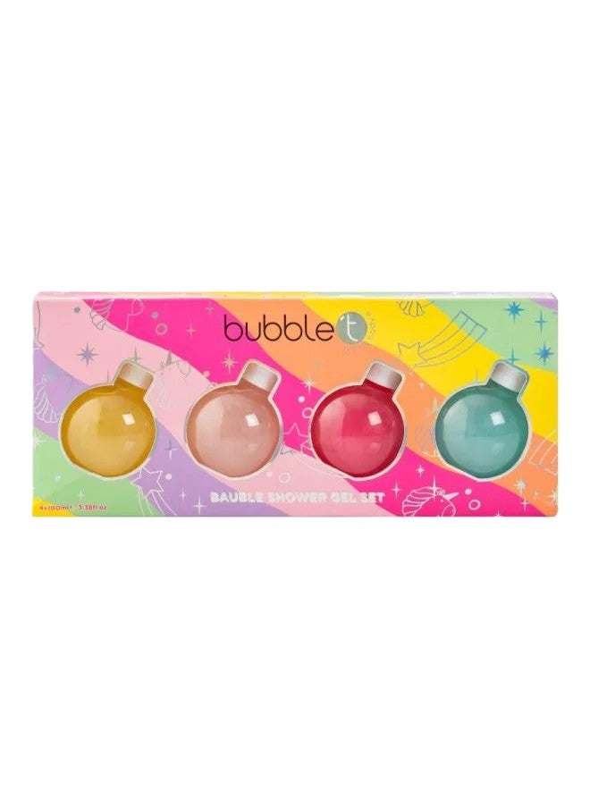 BUBBLE T, BAUBLE SHOWER GEL SET, CONFETEA RAINBOW EDITION 4 x 100 ML