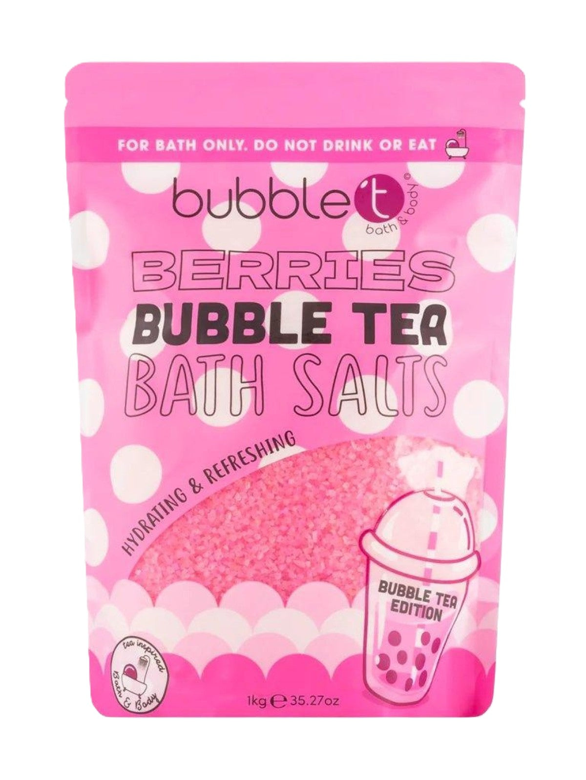 BUBBLE T BERRIES BUBBLE TEA BATH SALTS 1KG
