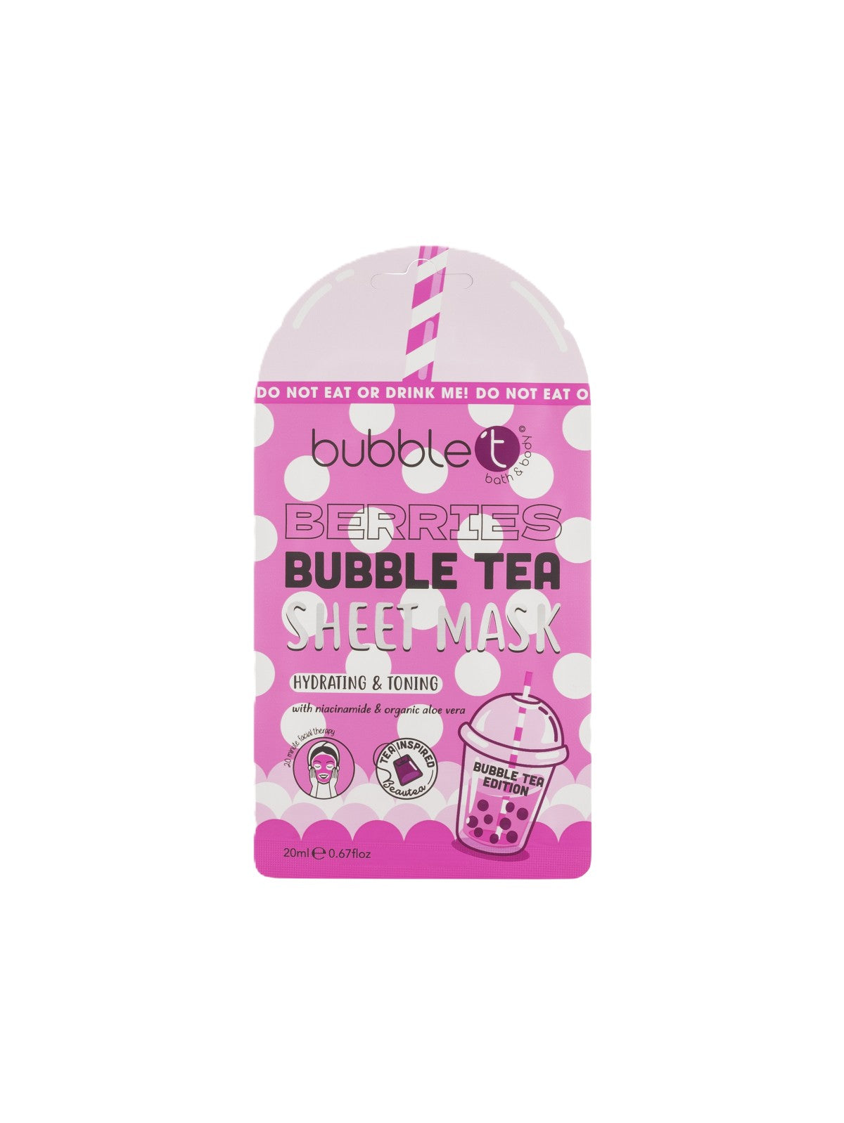 BUBBLE T BERRIES BUBBLE TEA SHEET MASK 20ML