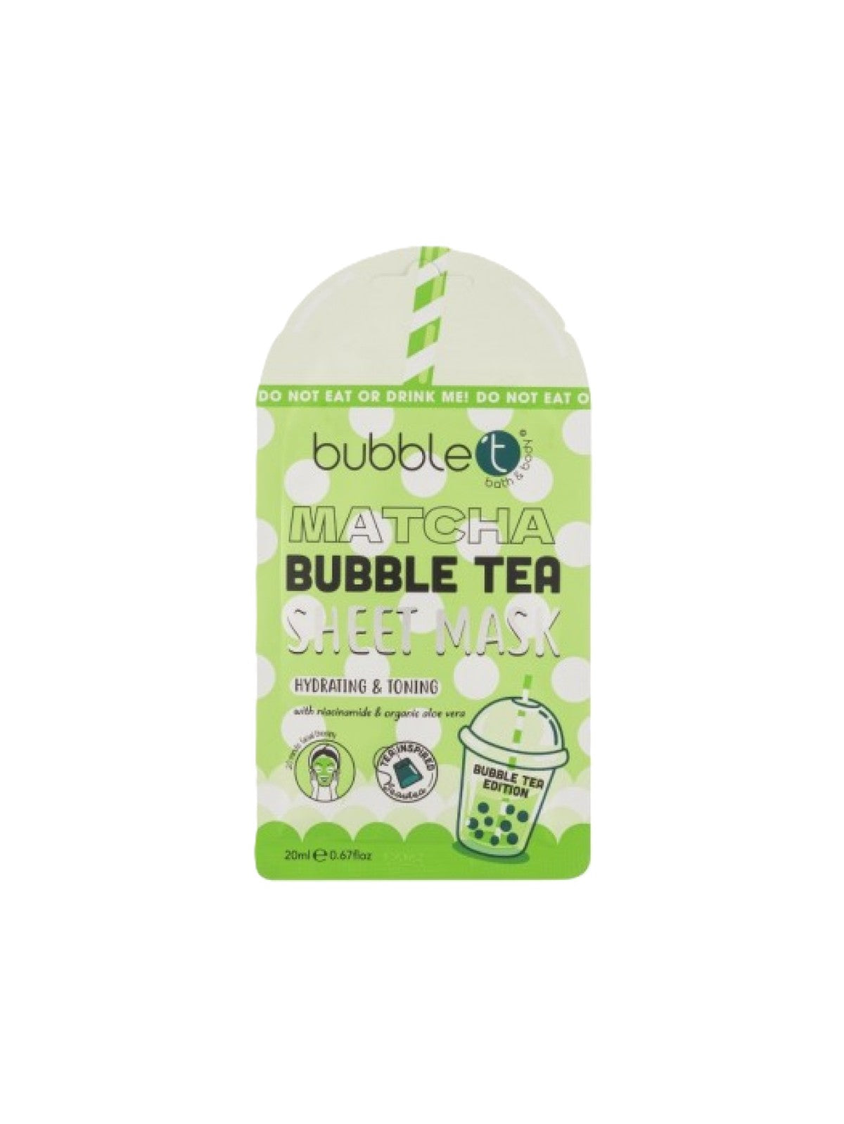 BUBBLE T MATCHA BUBBLE TEA SHEET MASK 20ML