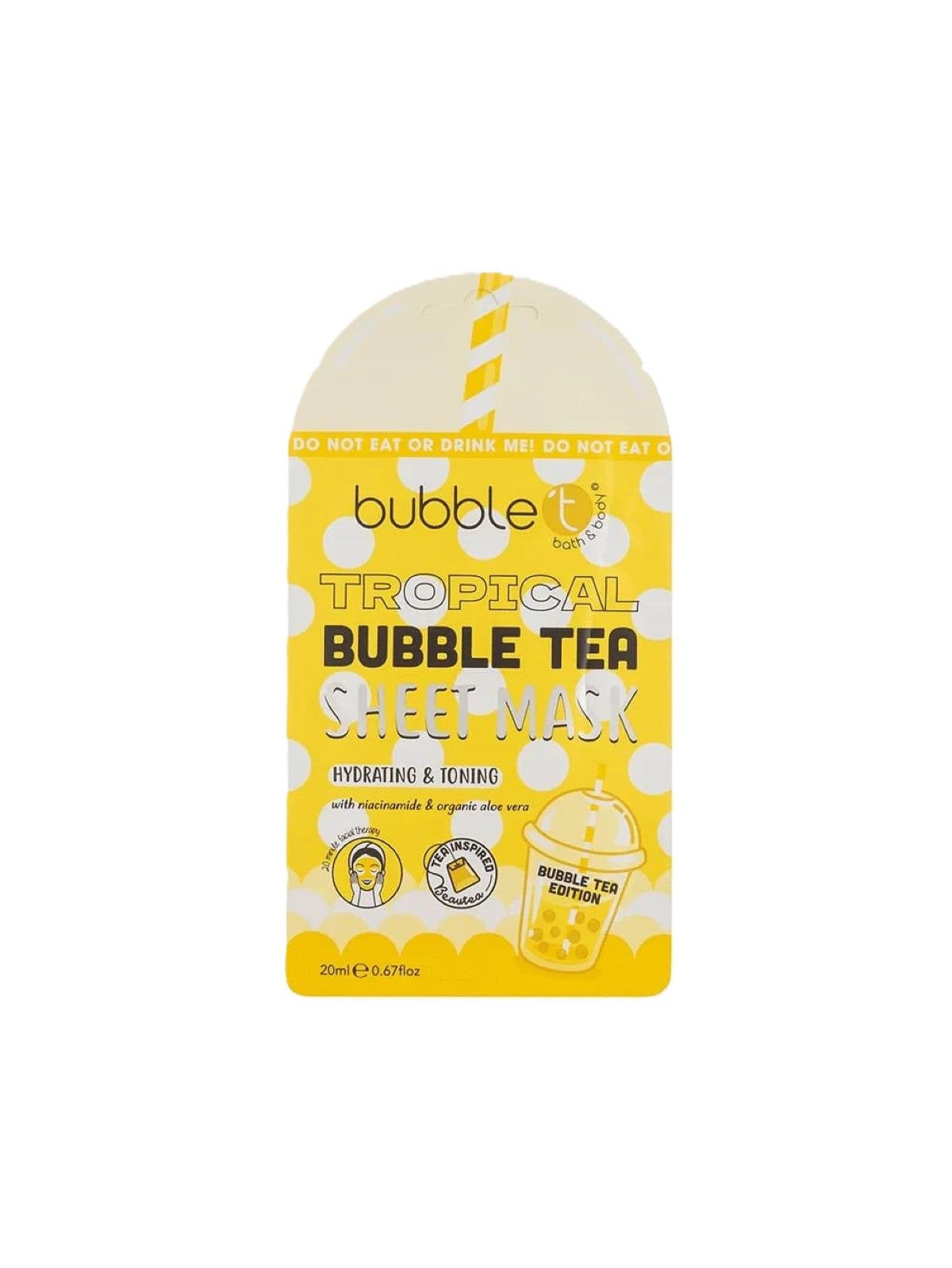 BUBBLE T TROPICAL BUBBLE TEA SHEET MASK 20ML