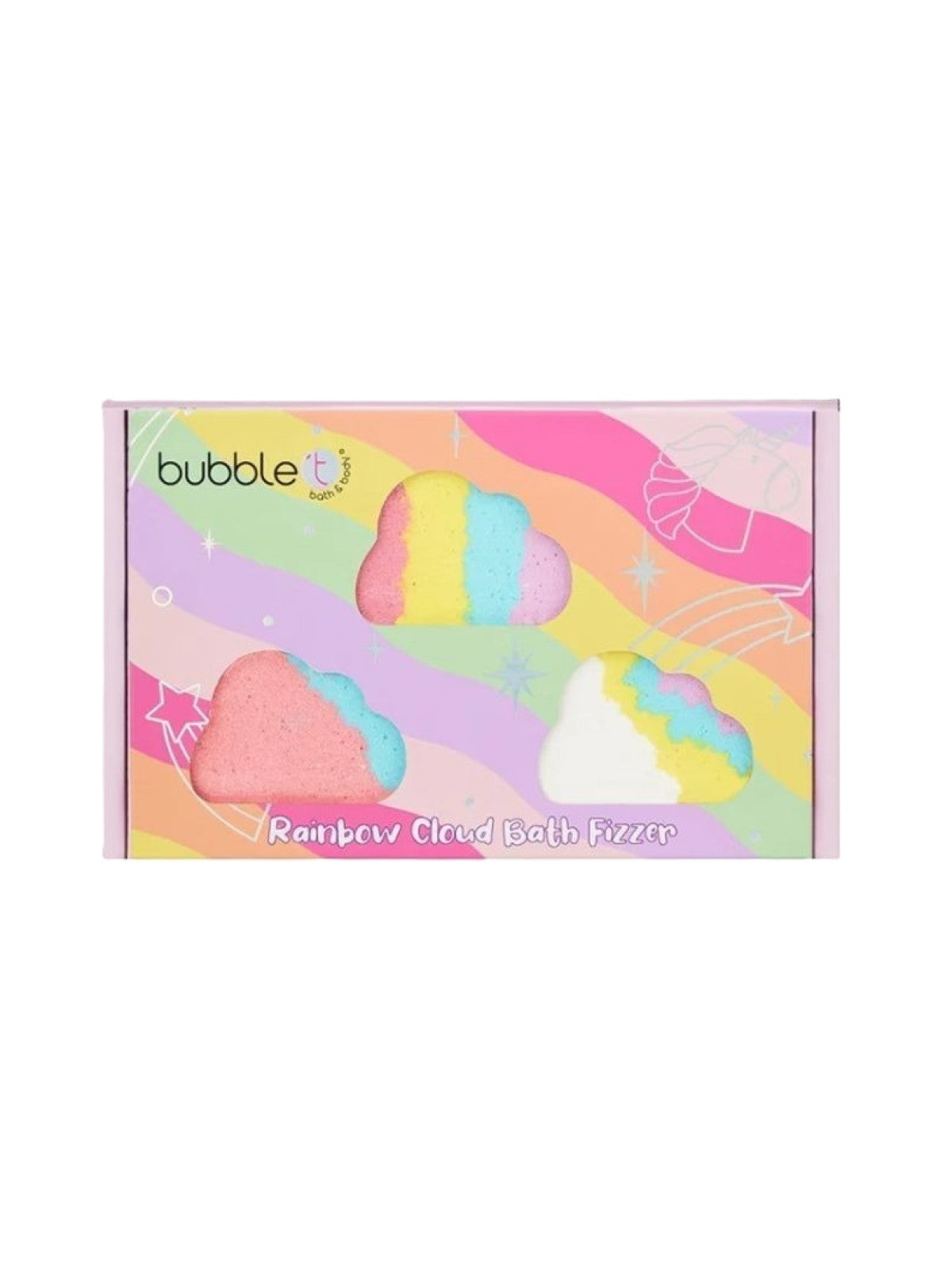 BUBBLE T RAINBOW CLOUD BATH FIZZERS 3*80 G Main image