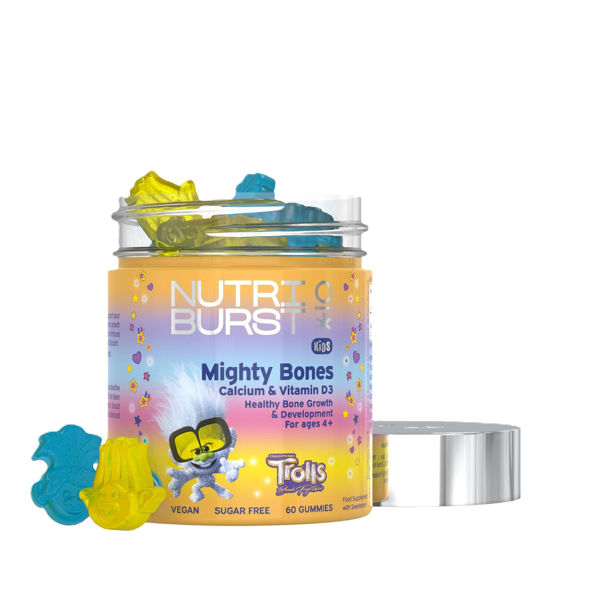 NUTRI BURST KIDS MIGHTY BONES CALCIUM AND VITAMIN D3 60 GUMMIES