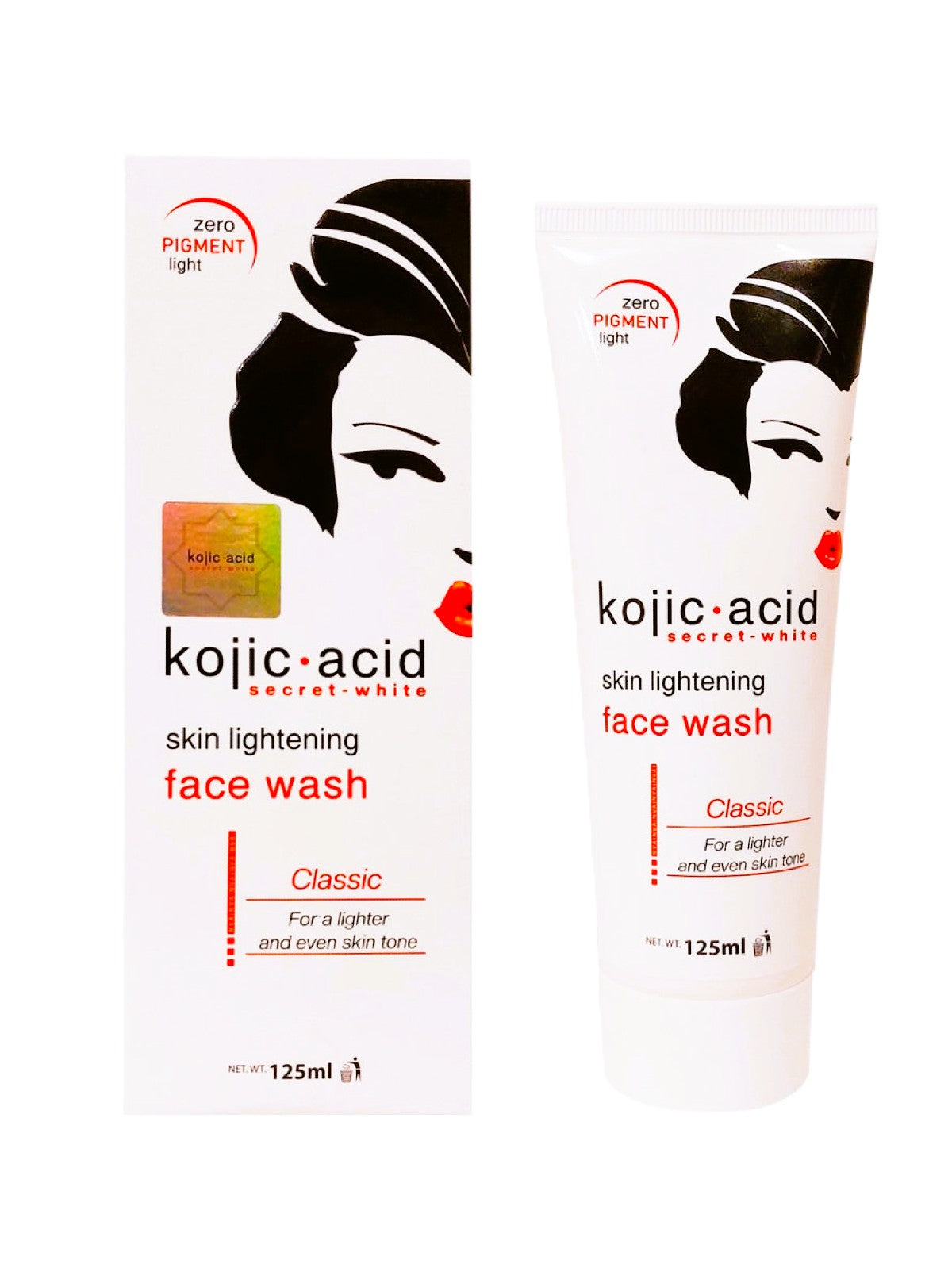 KOJIC ACID SECRET-WHITE SKIN LIGHTENING FACE WASH CLASSIC 125ML