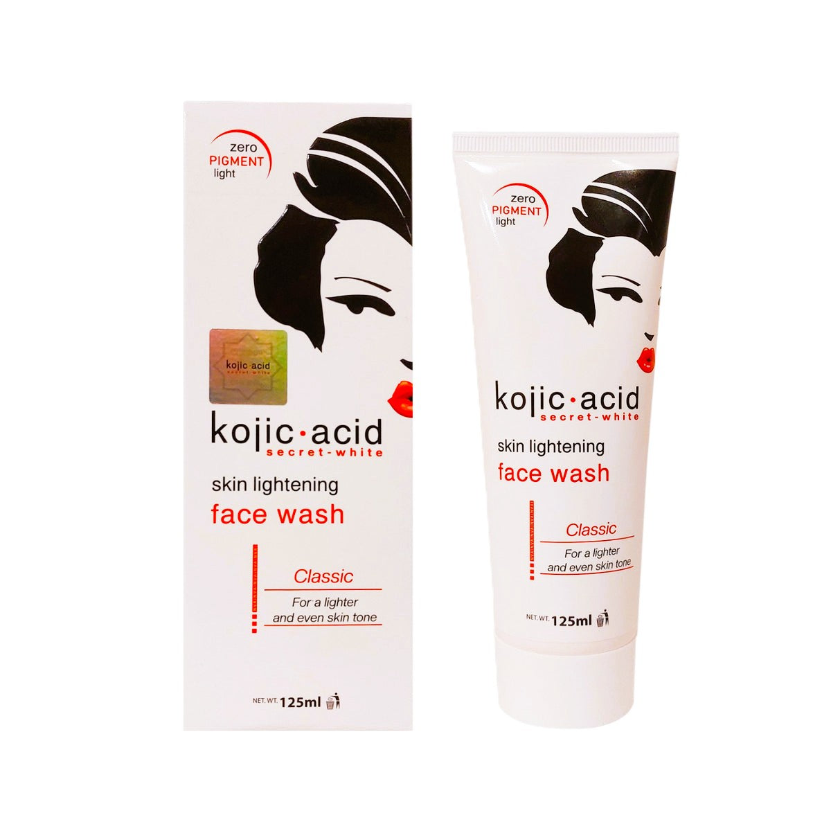 KOJIC ACID SECRET-WHITE SKIN LIGHTENING FACE WASH CLASSIC 125ML