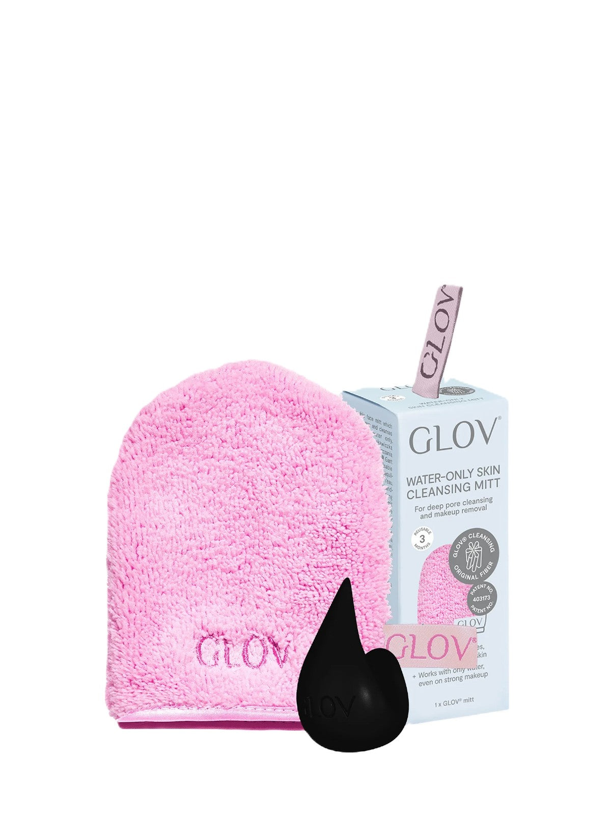 GLOV WATER ONLY SKIN CLEANSING MITT ON THE GO COZY ROSIE