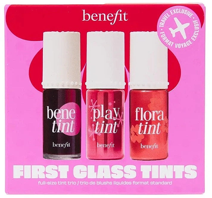 BENEFIT FIRST CLASS TINTS FULL SIZE TINT TRIO/TRIO DE BLUSHS LIQUIDES FORMAT STANDARD 6ML