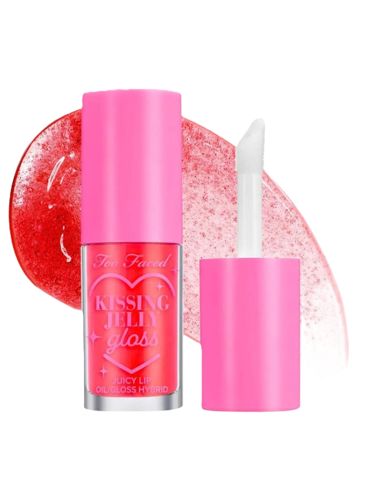 TOO FACED KISSING JELLY GLOSS JUICY LIP OIL/GLOSS HYBRID SOUR WATERMELON 4.50ML