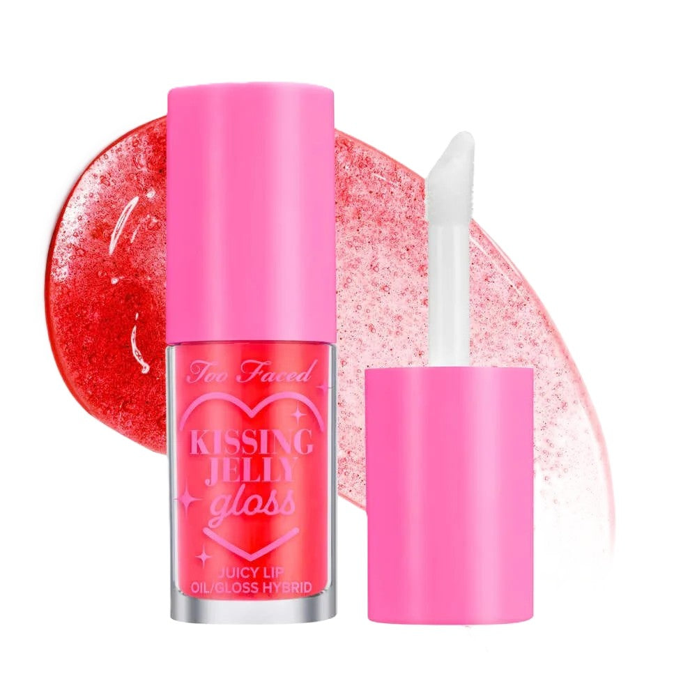 TOO FACED KISSING JELLY GLOSS JUICY LIP OIL/GLOSS HYBRID SOUR WATERMELON 4.50ML