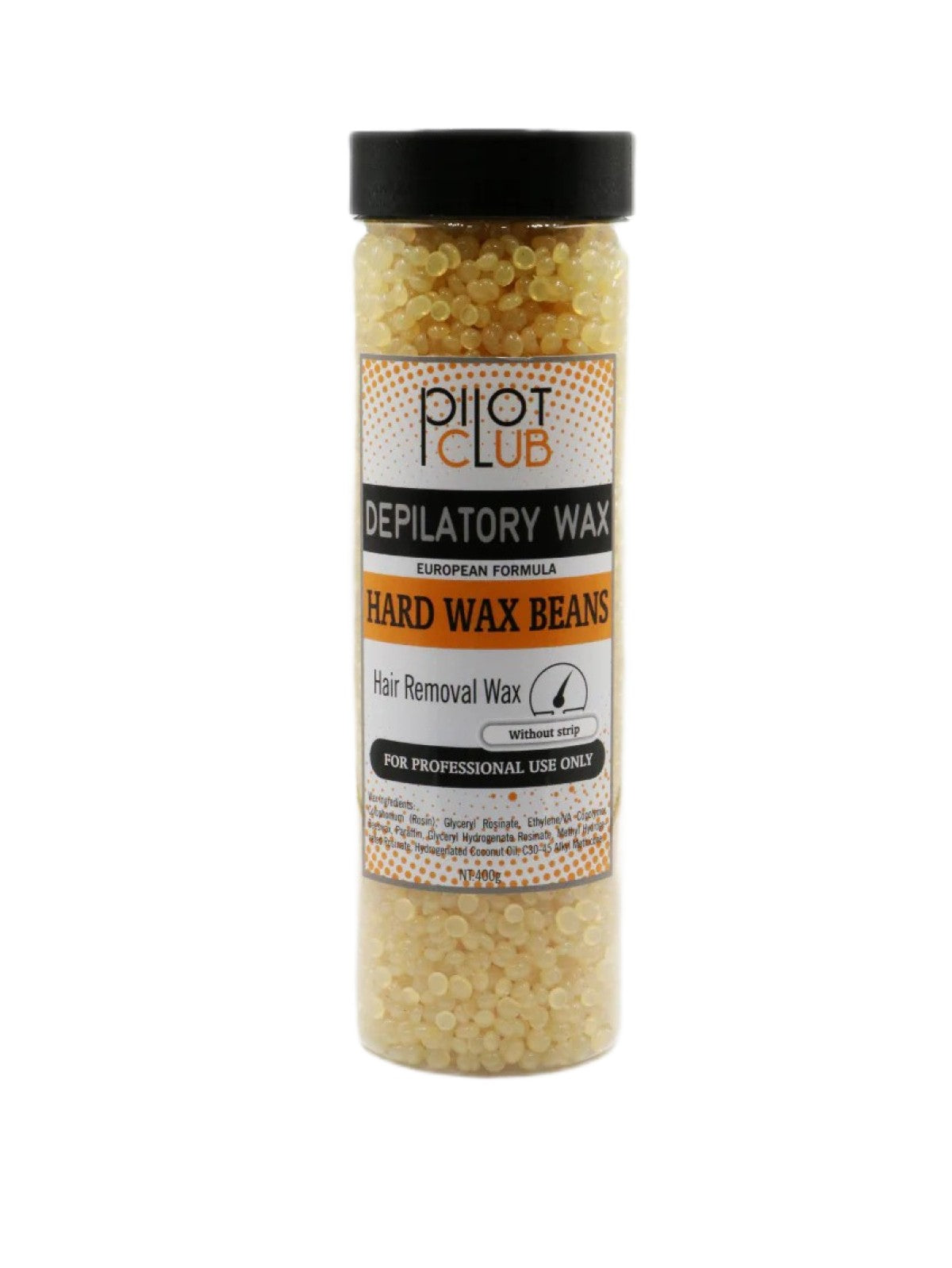 PILOT BEANS WAX HAIR REMOVAL WAX 400G, SOLID PAPER FREE WAX, REMOVED BY HAND, HARD BEANS PILLS HOT WAX FOR FACE & BODY (HONEY)