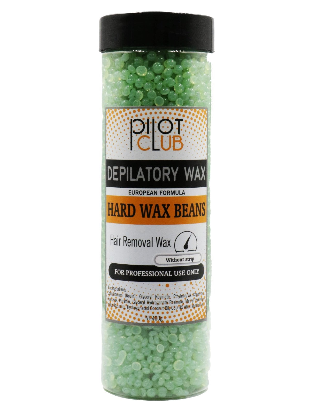 PILOT BEANS WAX HAIR REMOVAL WAX 400G, SOLID PAPER FREE WAX, REMOVED BY HAND, HARD BEANS PILLS HOT WAX FOR FACE & BODY (ALOE VERA) Main image