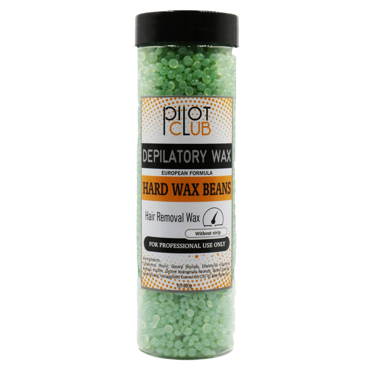 PILOT BEANS WAX HAIR REMOVAL WAX 400G, SOLID PAPER FREE WAX, REMOVED BY HAND, HARD BEANS PILLS HOT WAX FOR FACE & BODY (ALOE VERA)