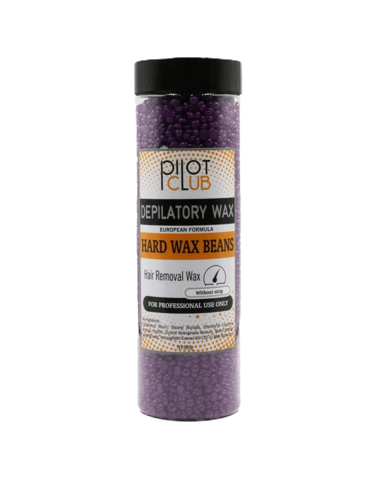 PILOT BEANS WAX HAIR REMOVAL WAX 400G, SOLID PAPER FREE WAX, REMOVED BY HAND, HARD BEANS PILLS HOT WAX FOR FACE & BODY (LAVENDER)
