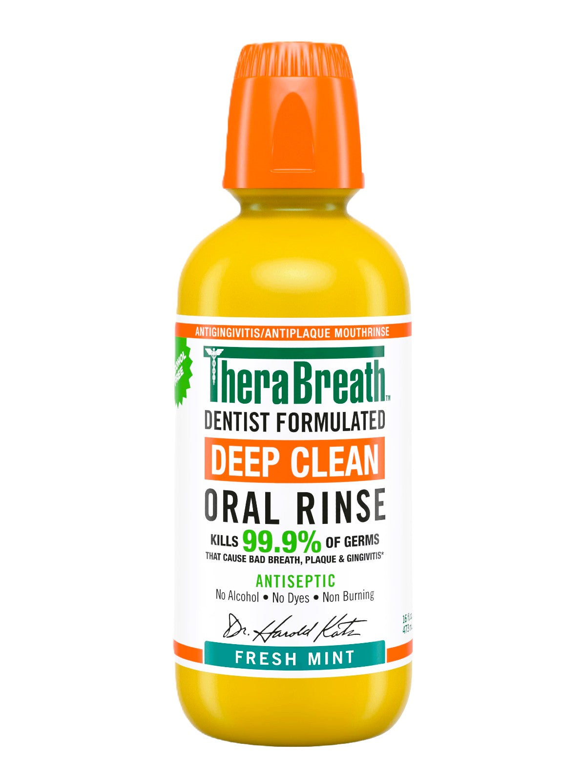 THERABREATH DENTIST FORMULATED DEEP CLEAN ORAL RINSE FRESH MINT 473 ML