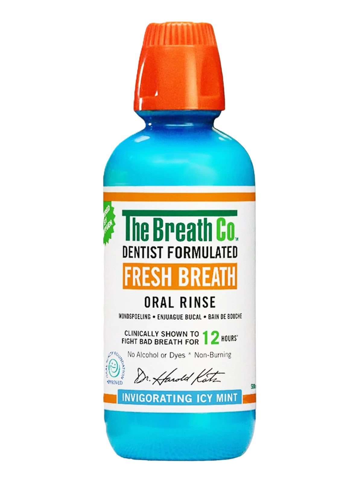 THE BREATH CO. FRESH BREATH- ORAL RINSE- INVIGORITING ICY MINT FLAVOR, 500 ML Main image